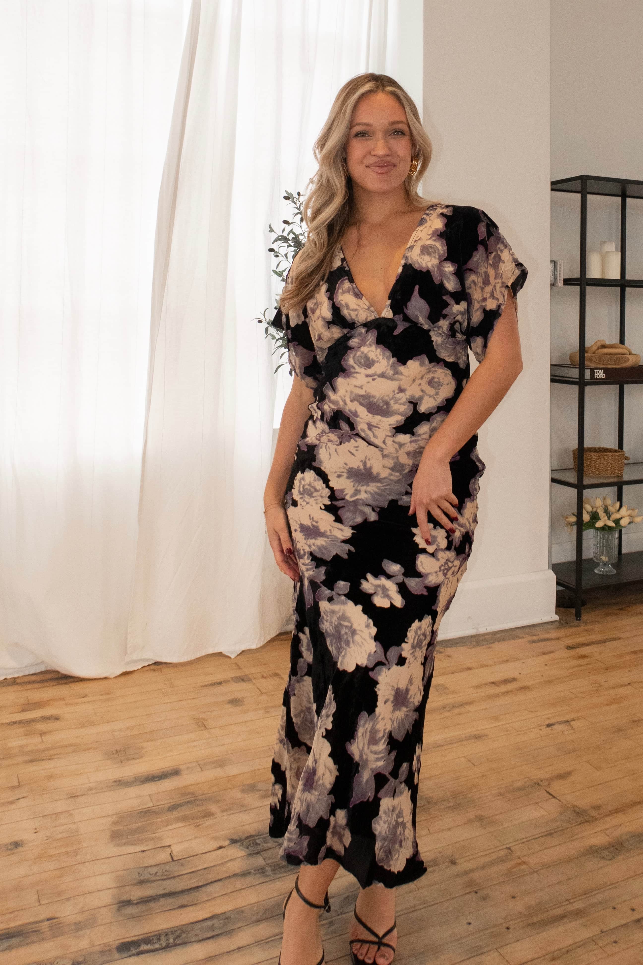 Romantic Plans Velvet Dress