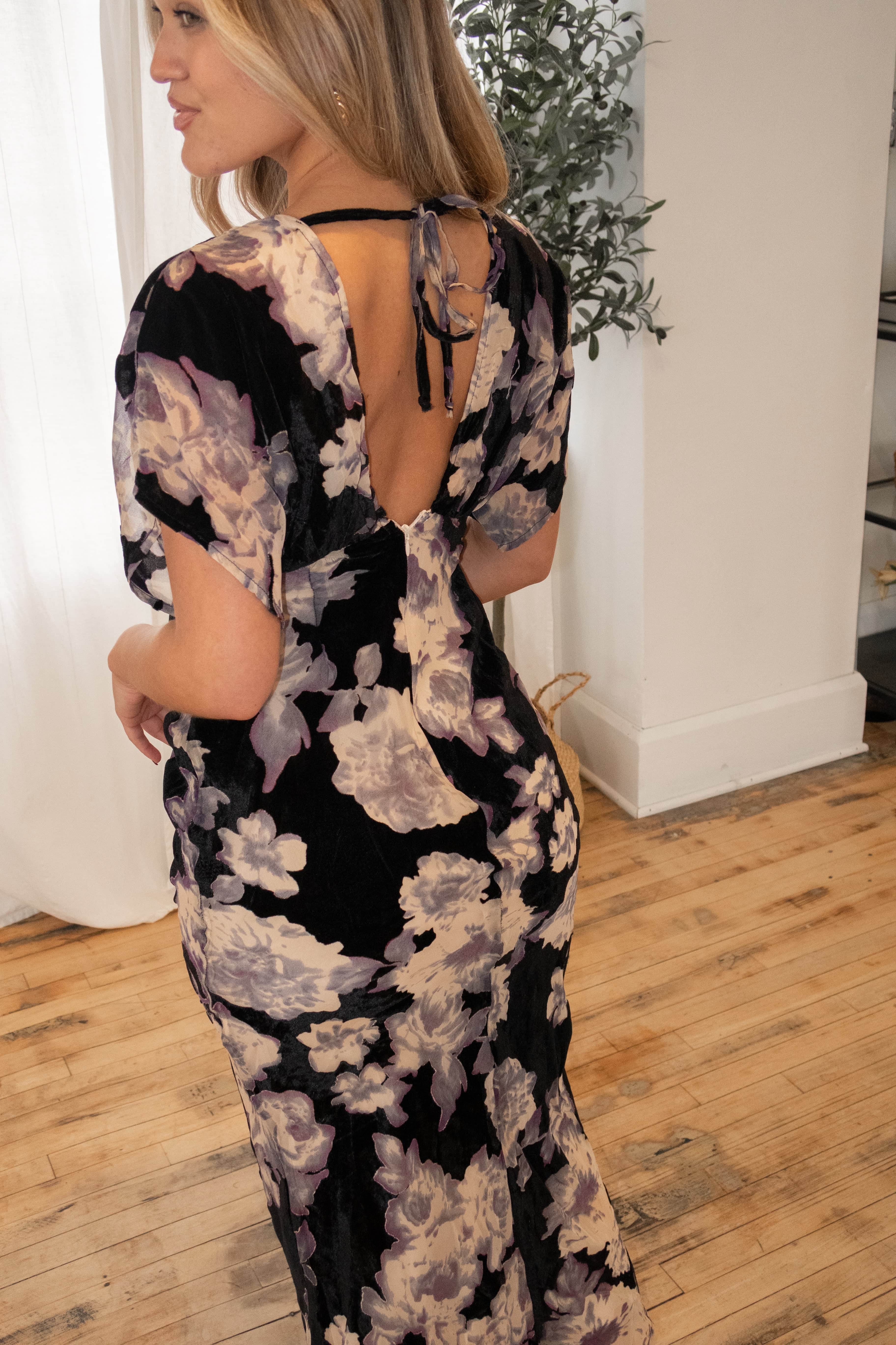 Romantic Plans Velvet Dress
