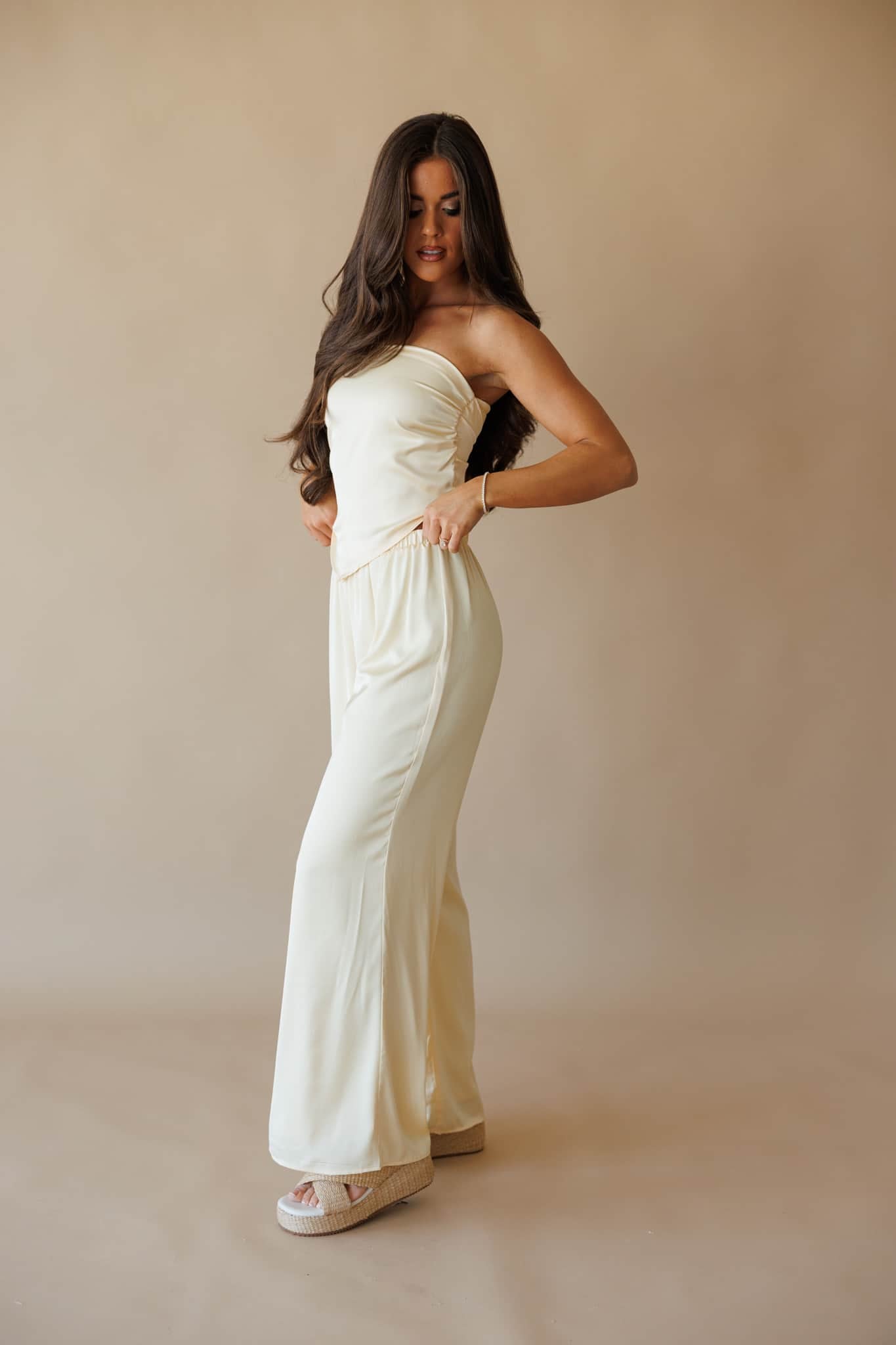 Santorini Glow Satin Pants