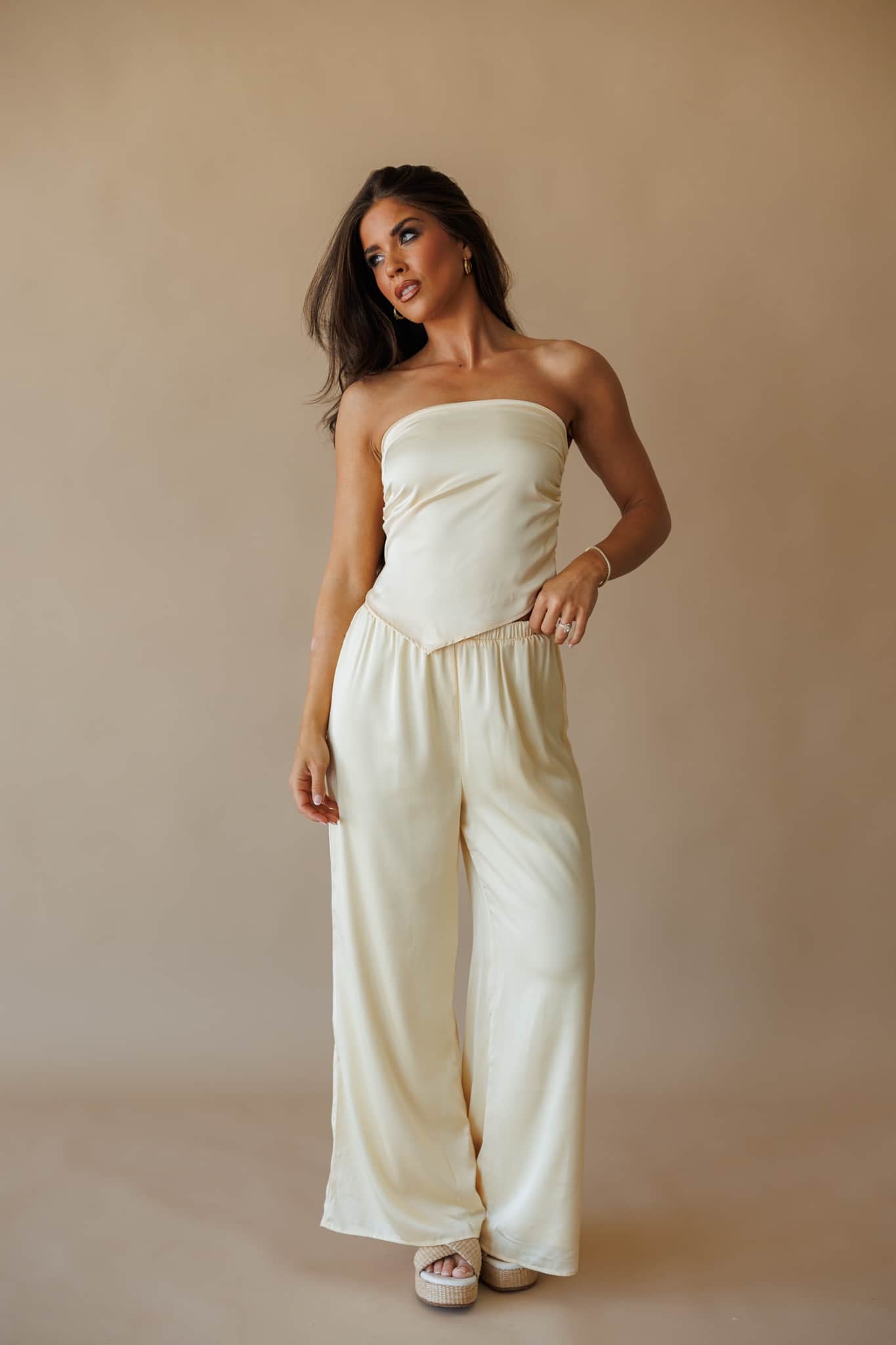Santorini Glow Satin Pants