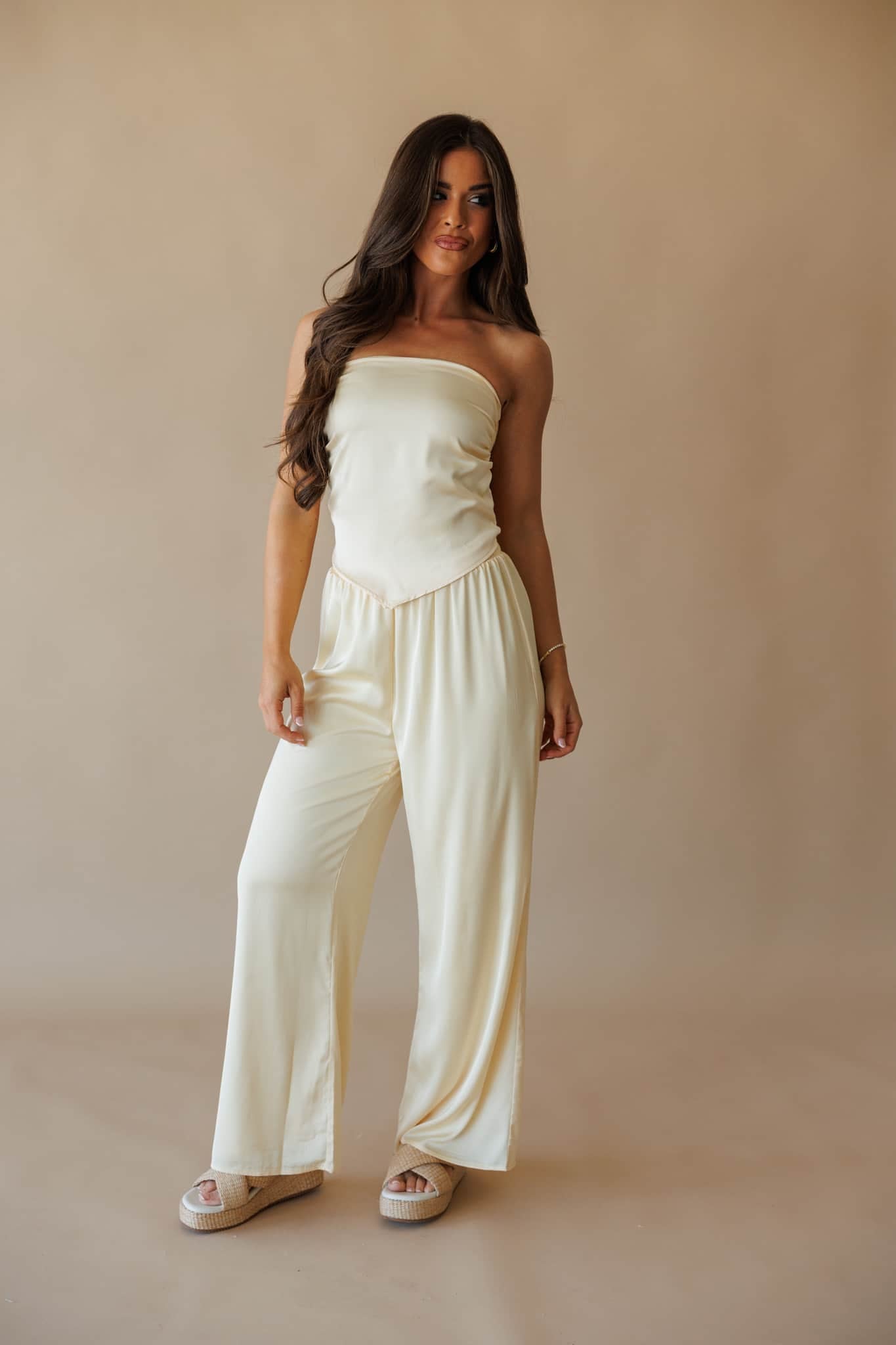 Santorini Glow Satin Top