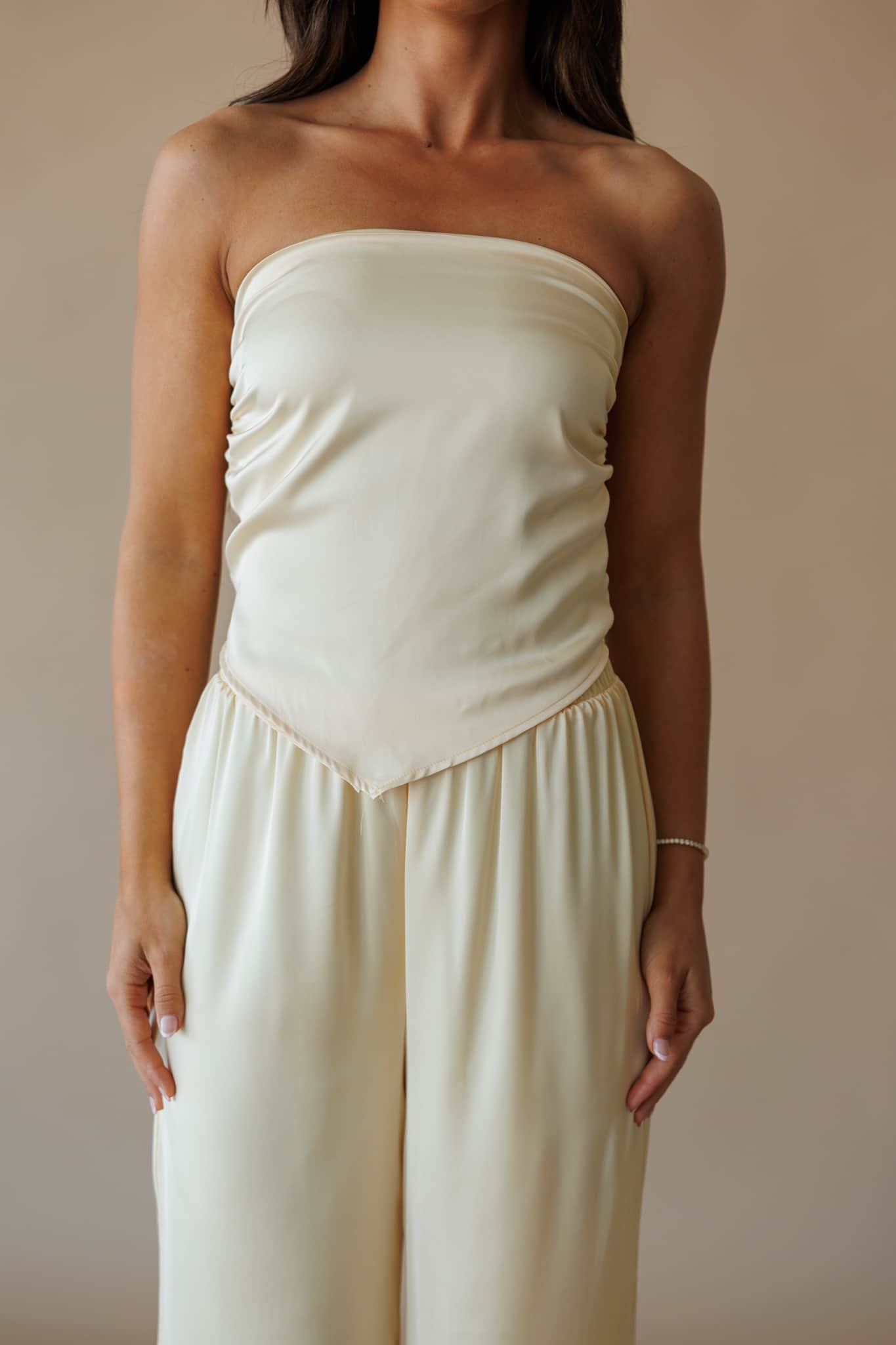 Santorini Glow Satin Top