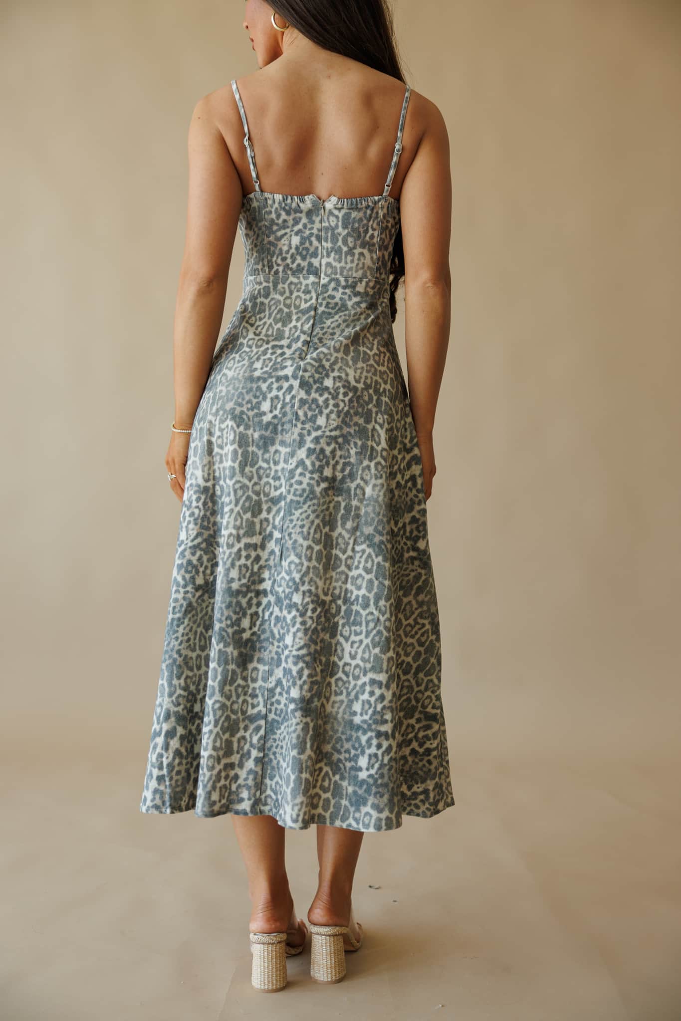 Leopard Corset Midi Dress