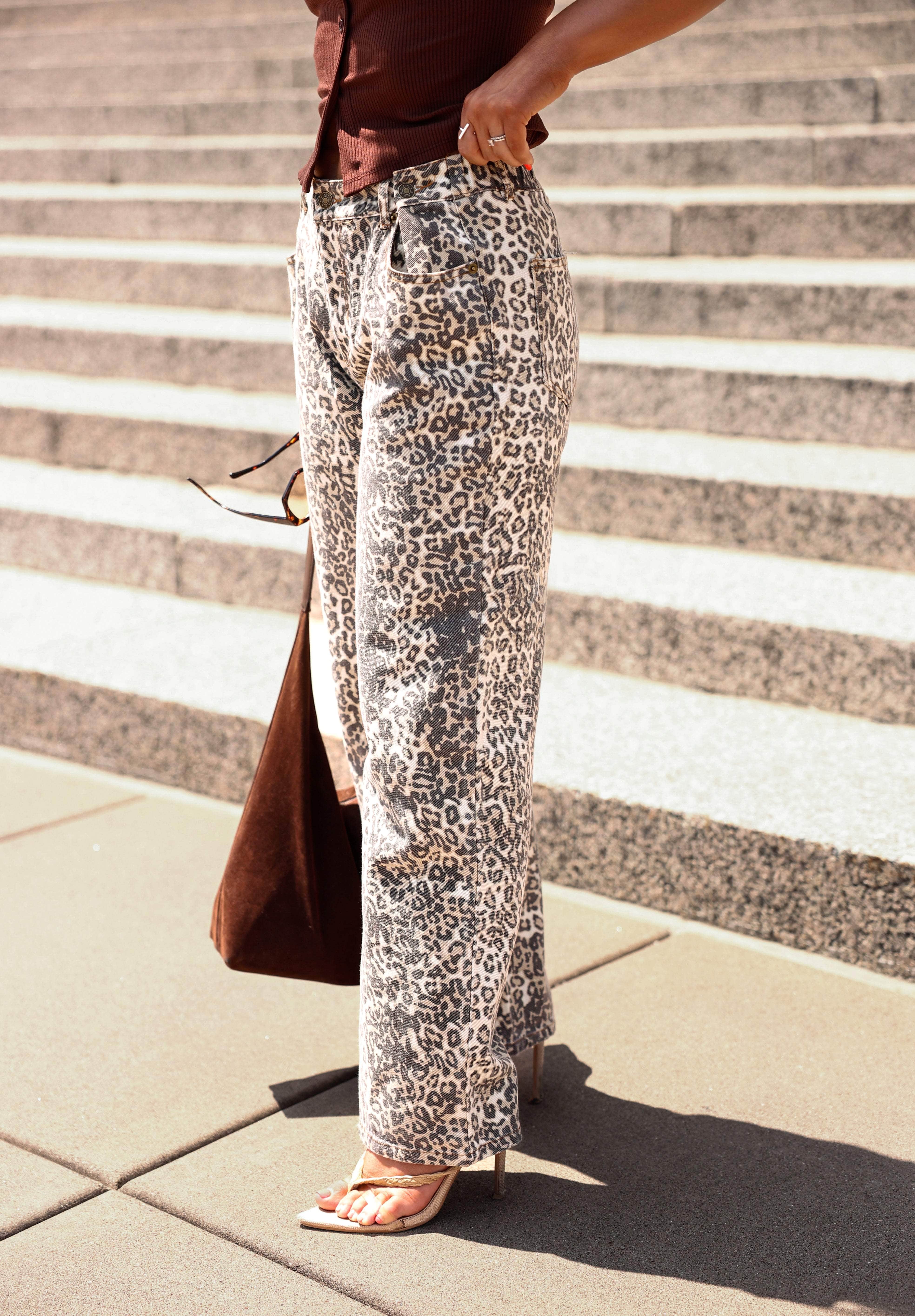 Leopard Twill Pants