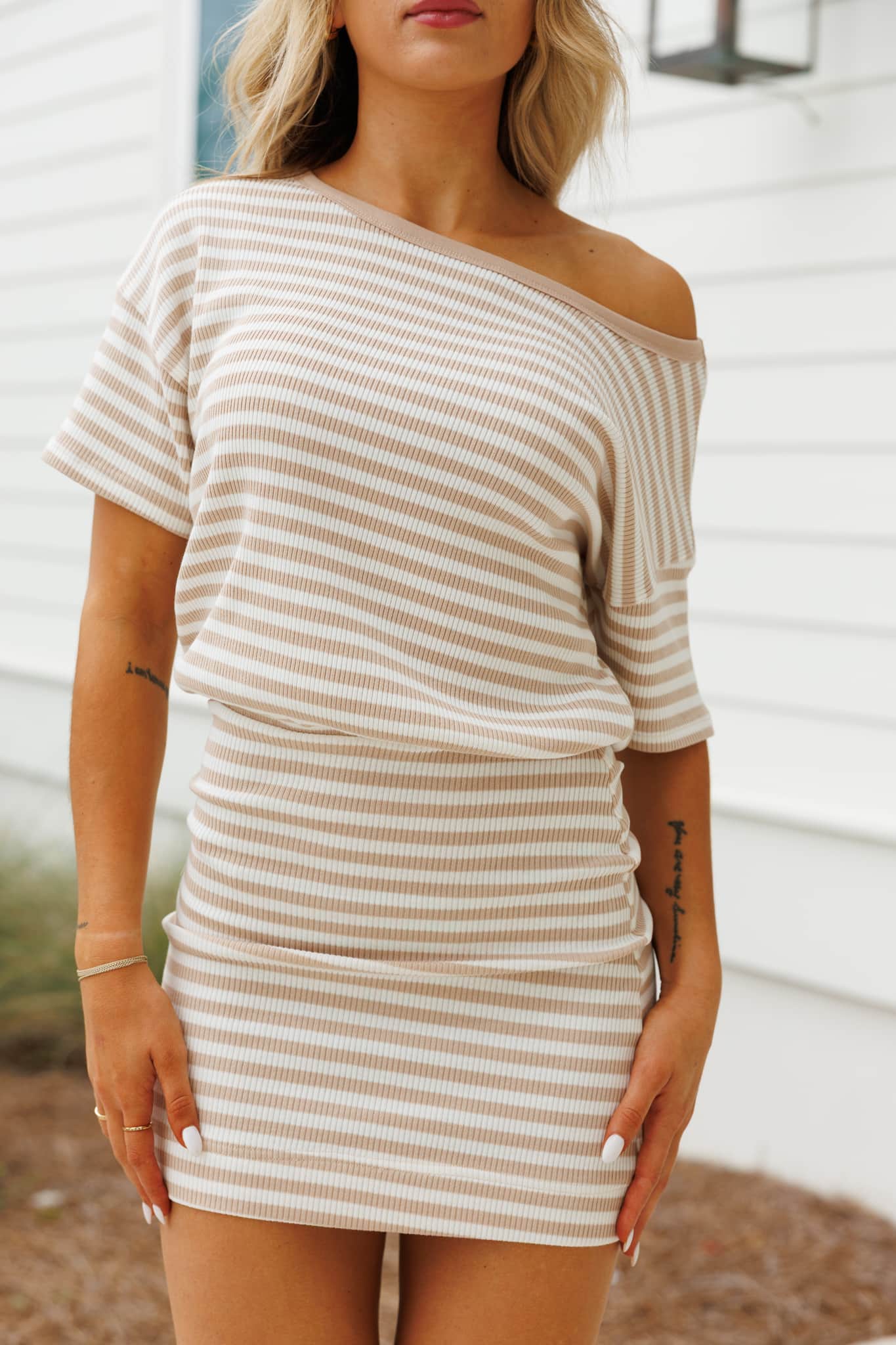 taupe white