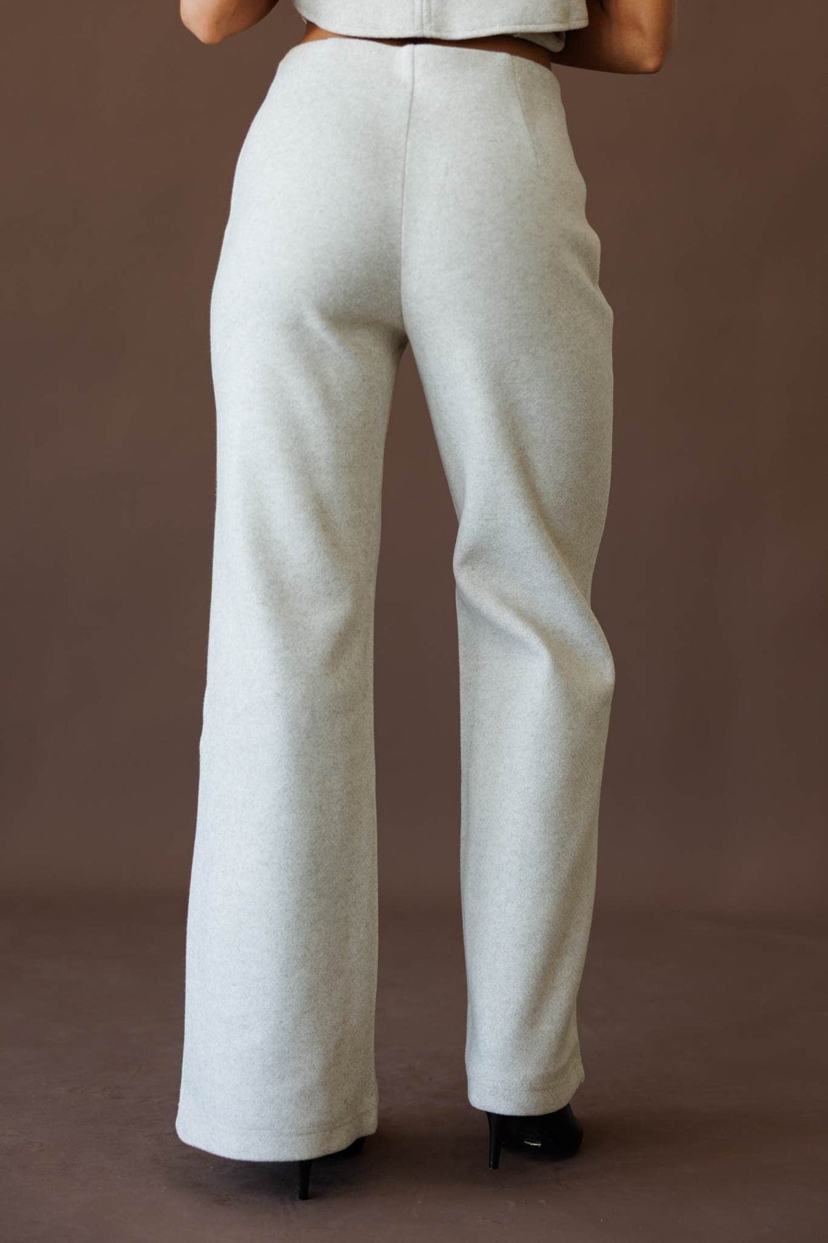 Knit wide leg pants