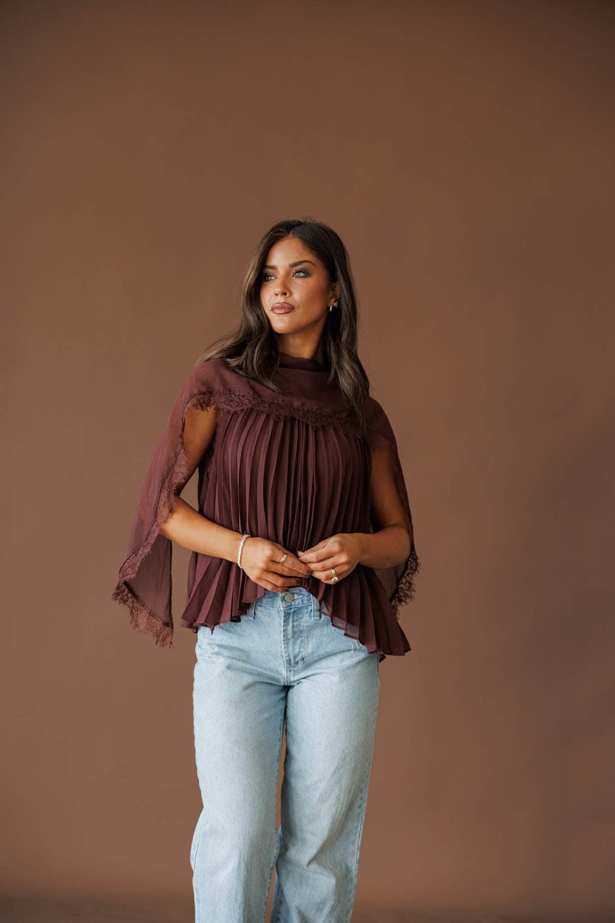 Puff sleeve blouse, front view