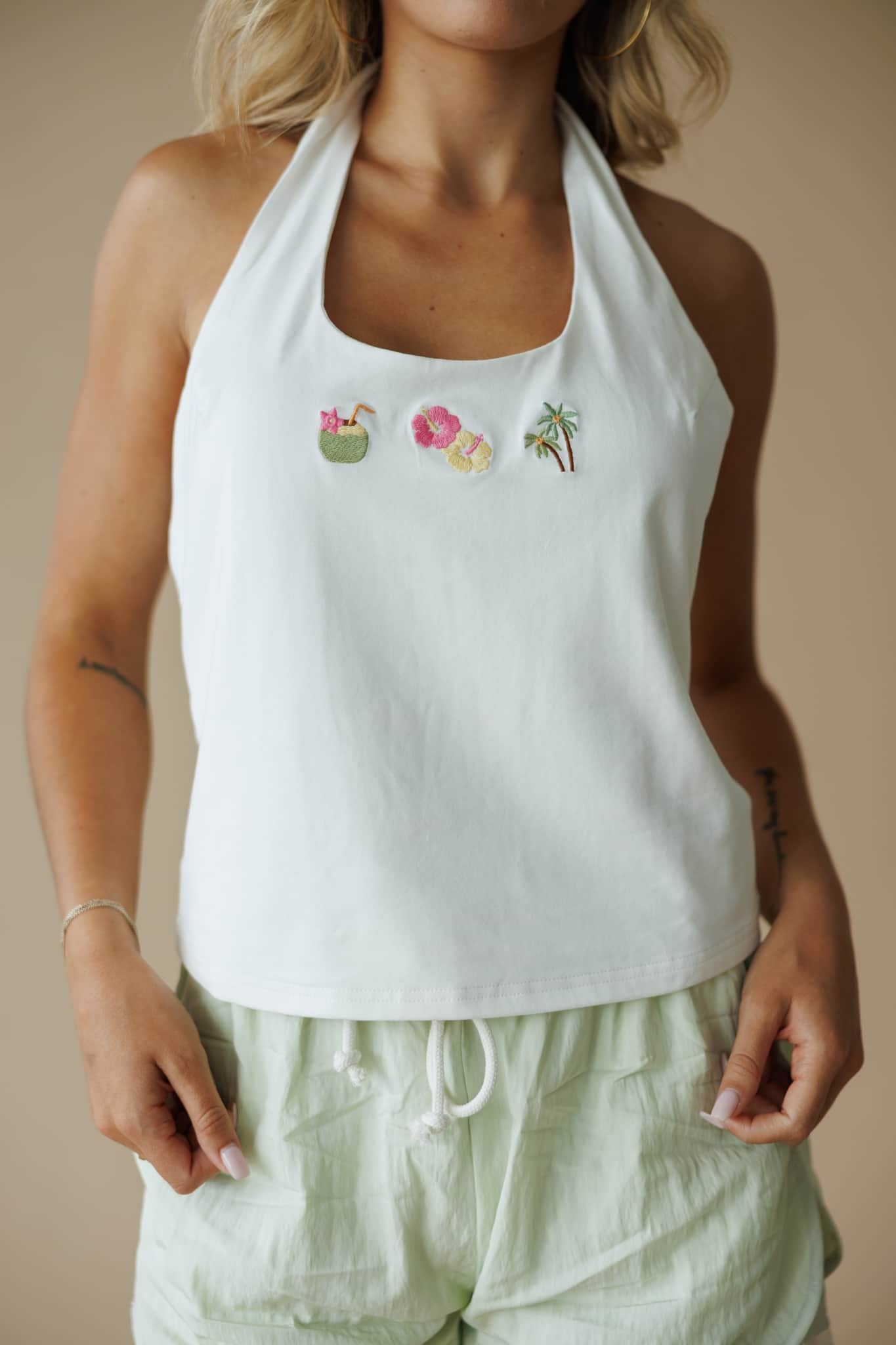 Halter Aloha Knit Top