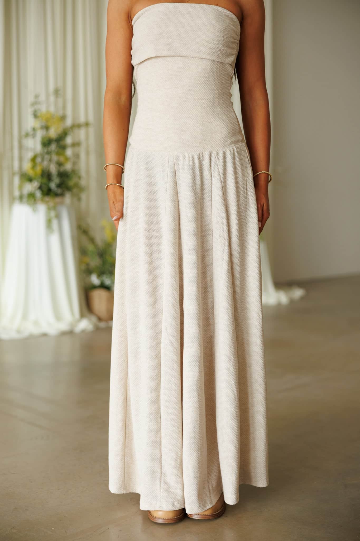 Oatmeal Tube Maxi Dress