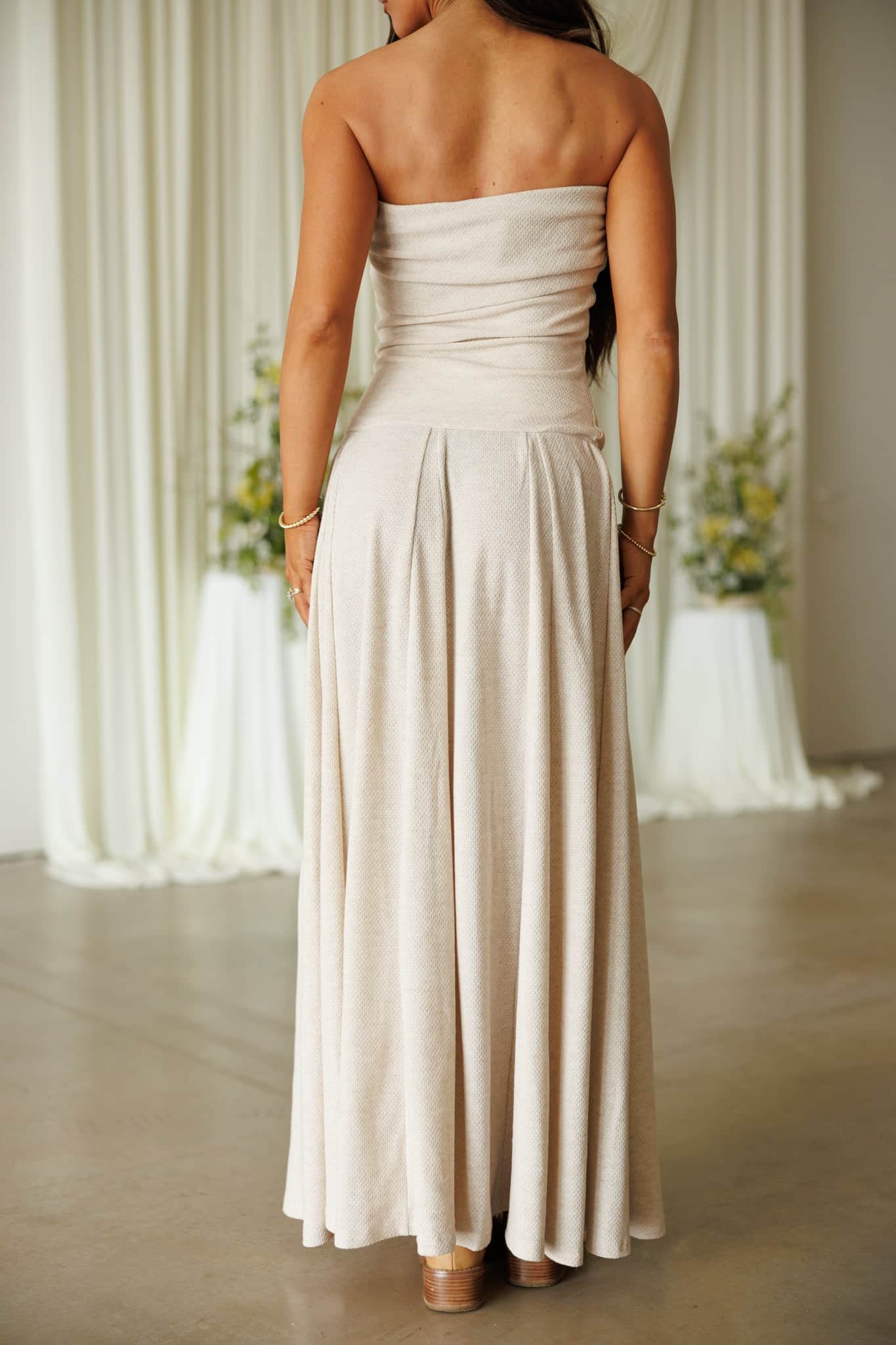 Oatmeal Tube Maxi Dress