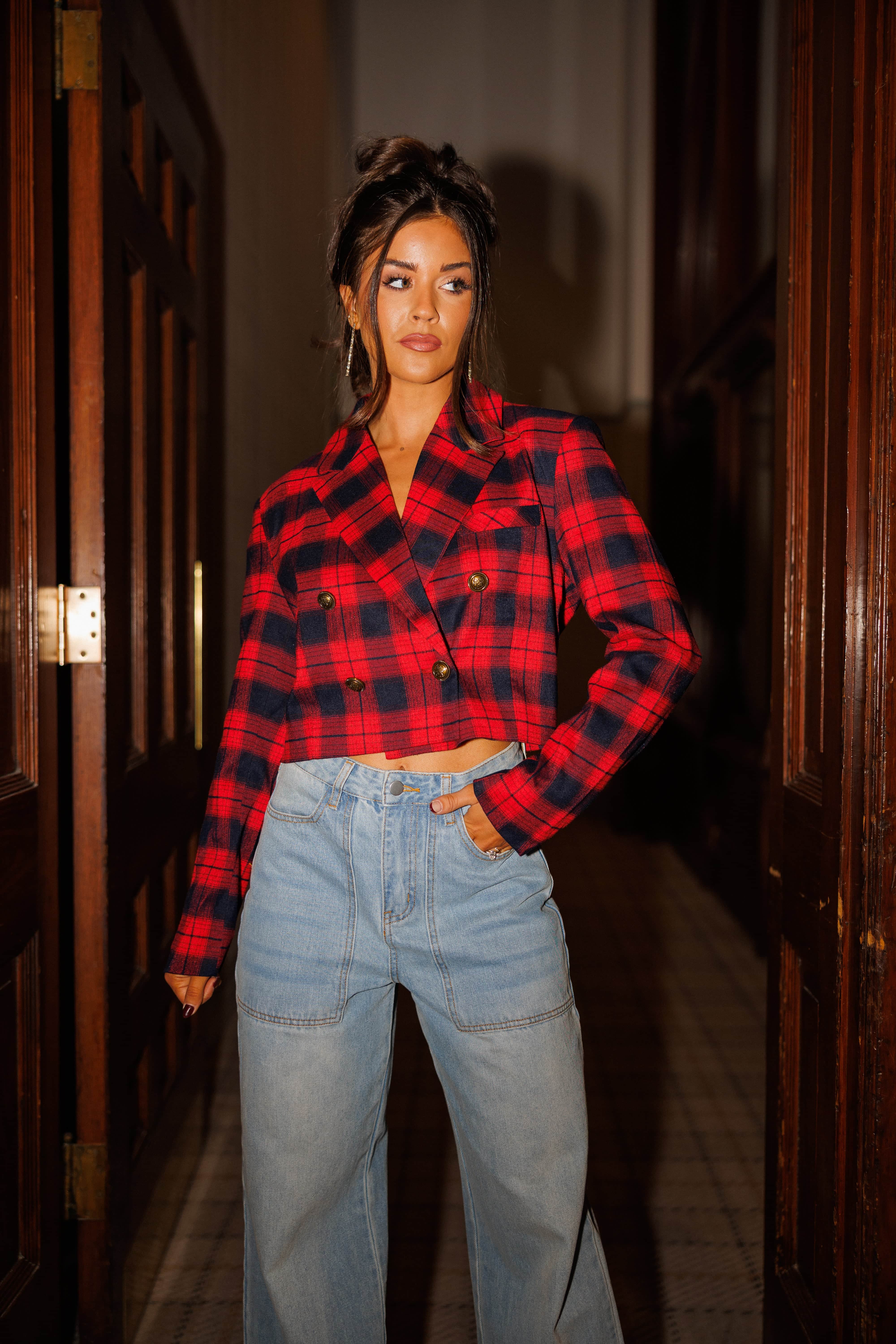 Festive Chic Cropped Blazer