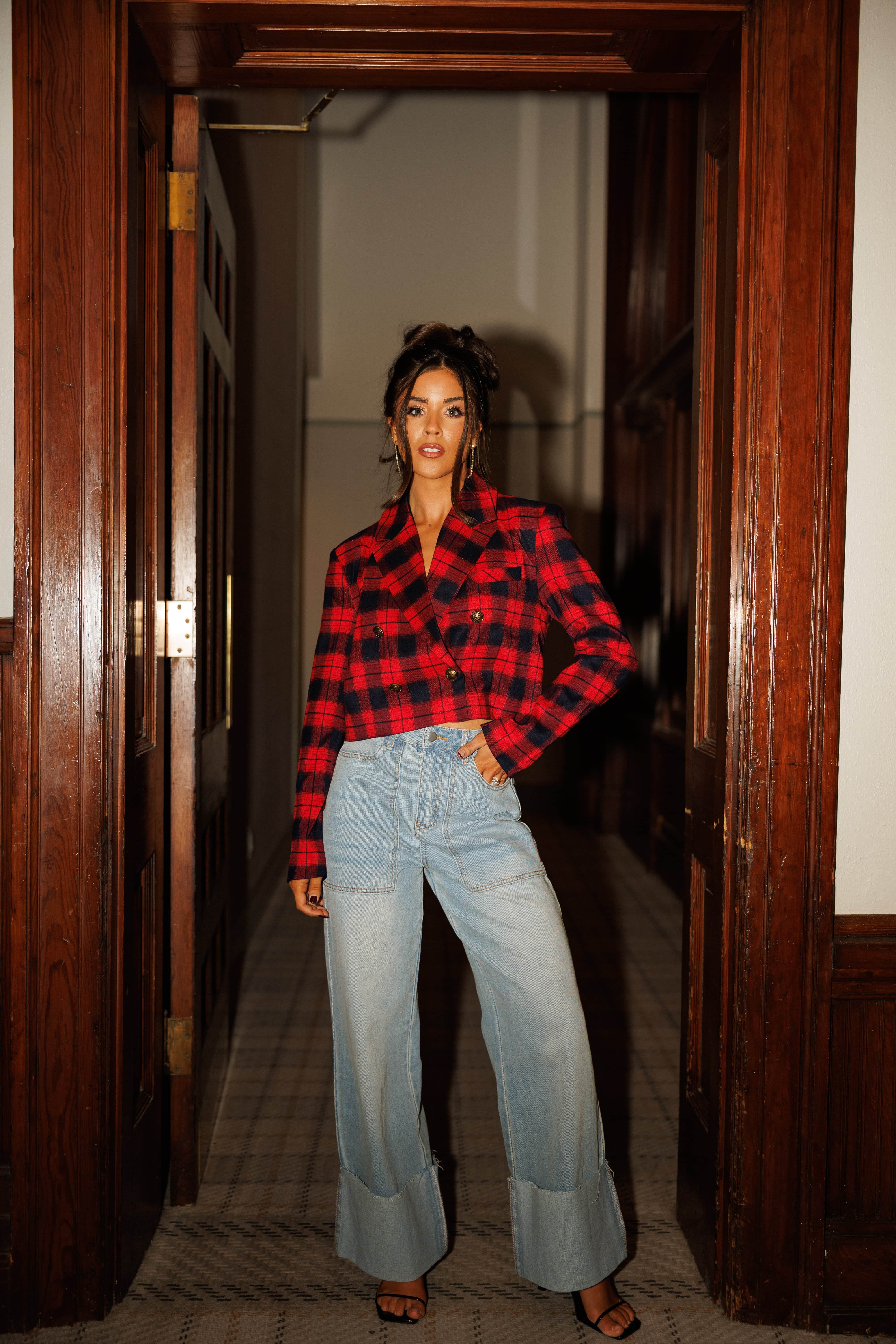 Festive Chic Cropped Blazer