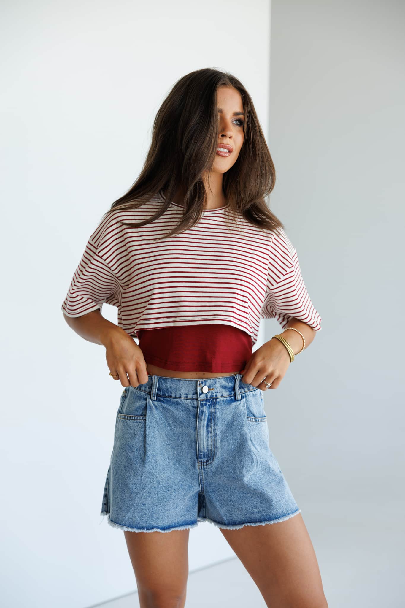 Blue Ribbon Denim Shorts