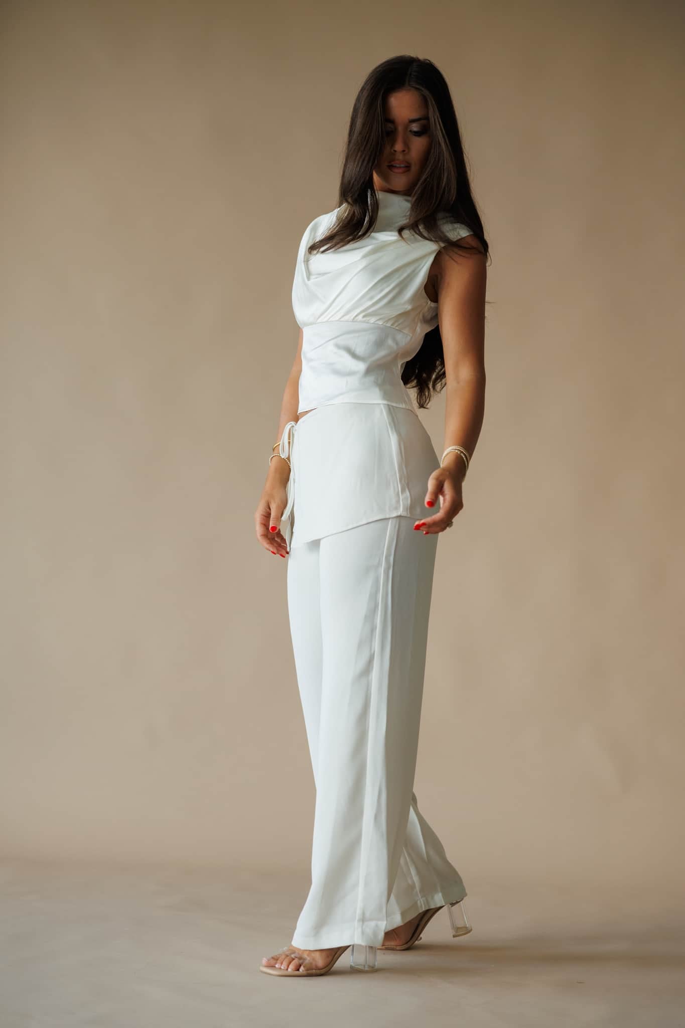 Overlapping Mini Skirt Pant