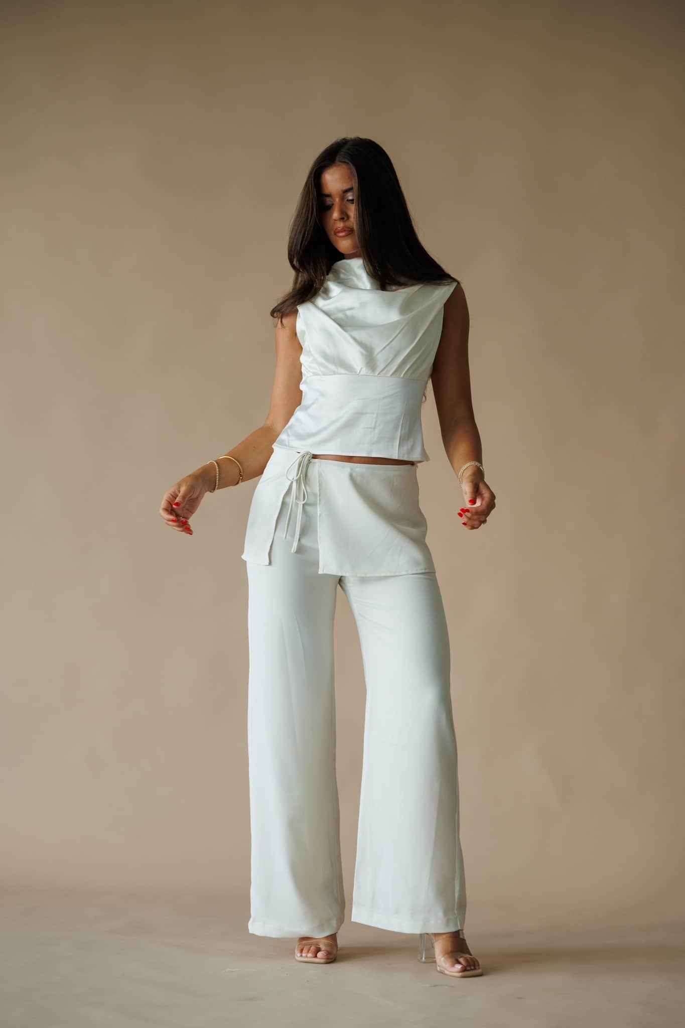 Overlapping Mini Skirt Pant
