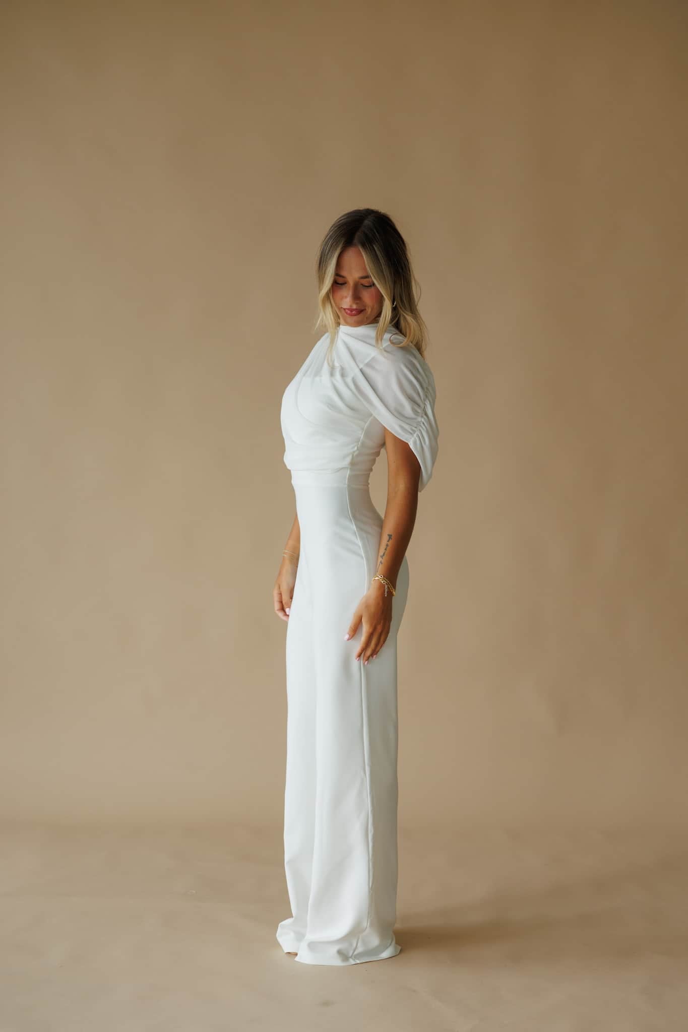 Asymmetric Cape Jumpsuit
