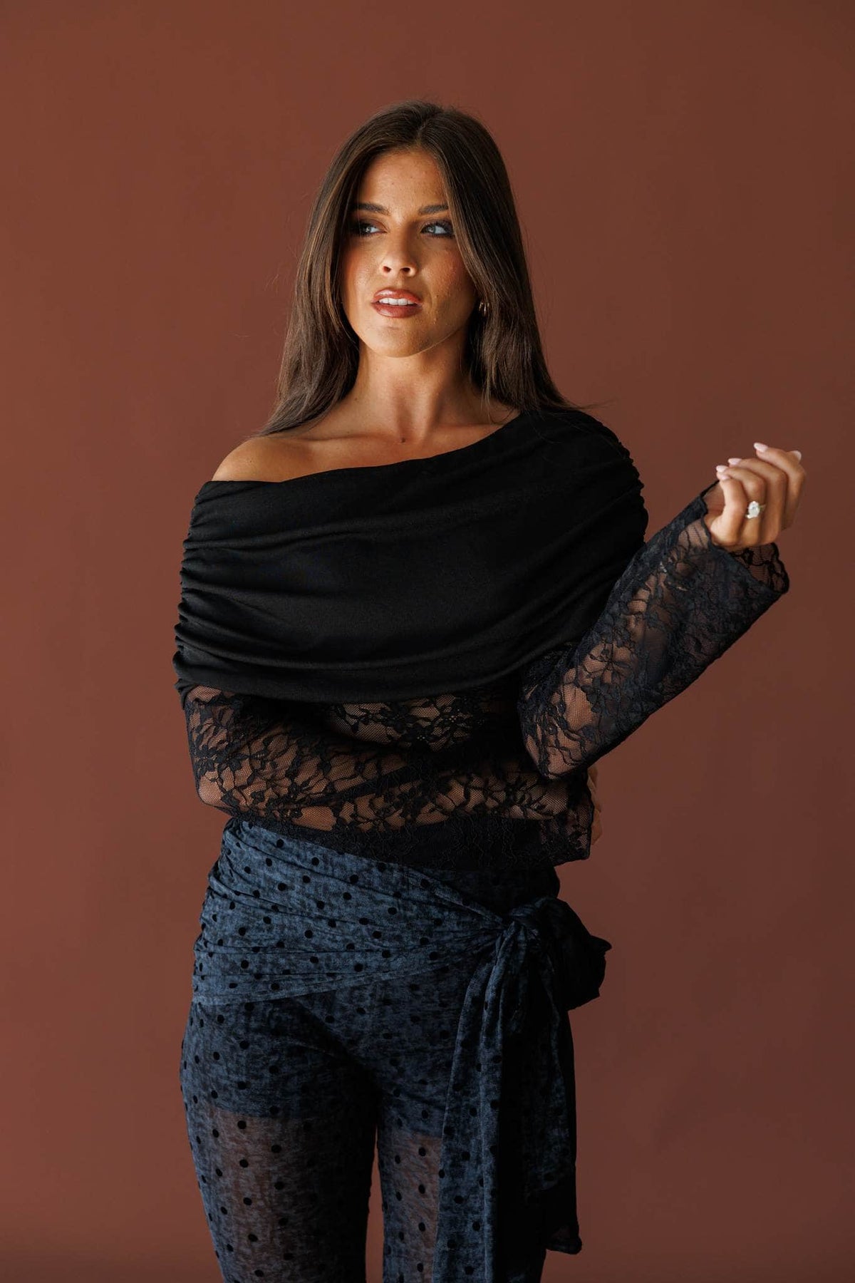 Black lace bodysuit