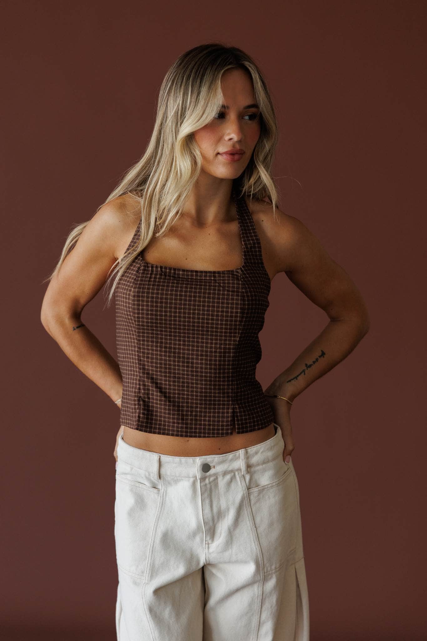 Romy Plaid Top
