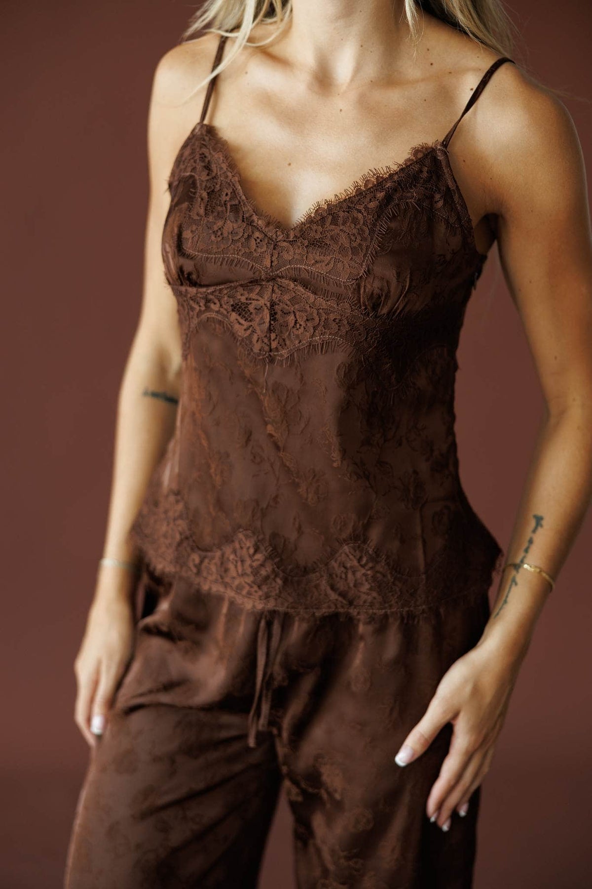 Lights Out Lace Satin Top