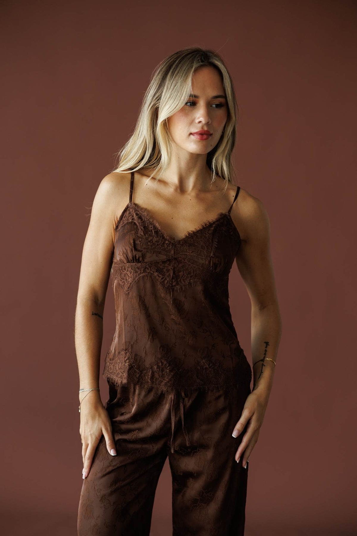 Lights Out Lace Satin Top