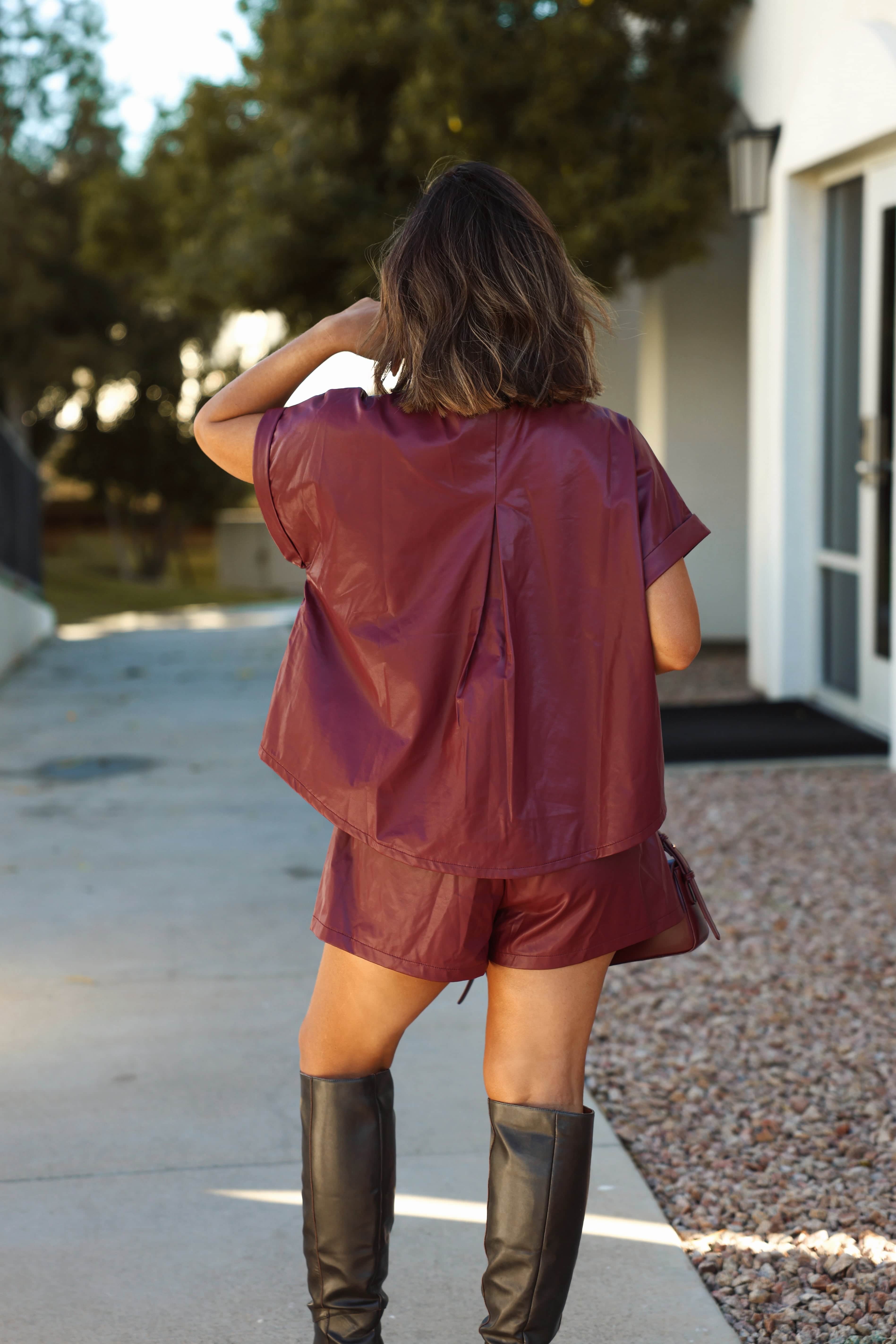 Bold Behavior Leather Shorts