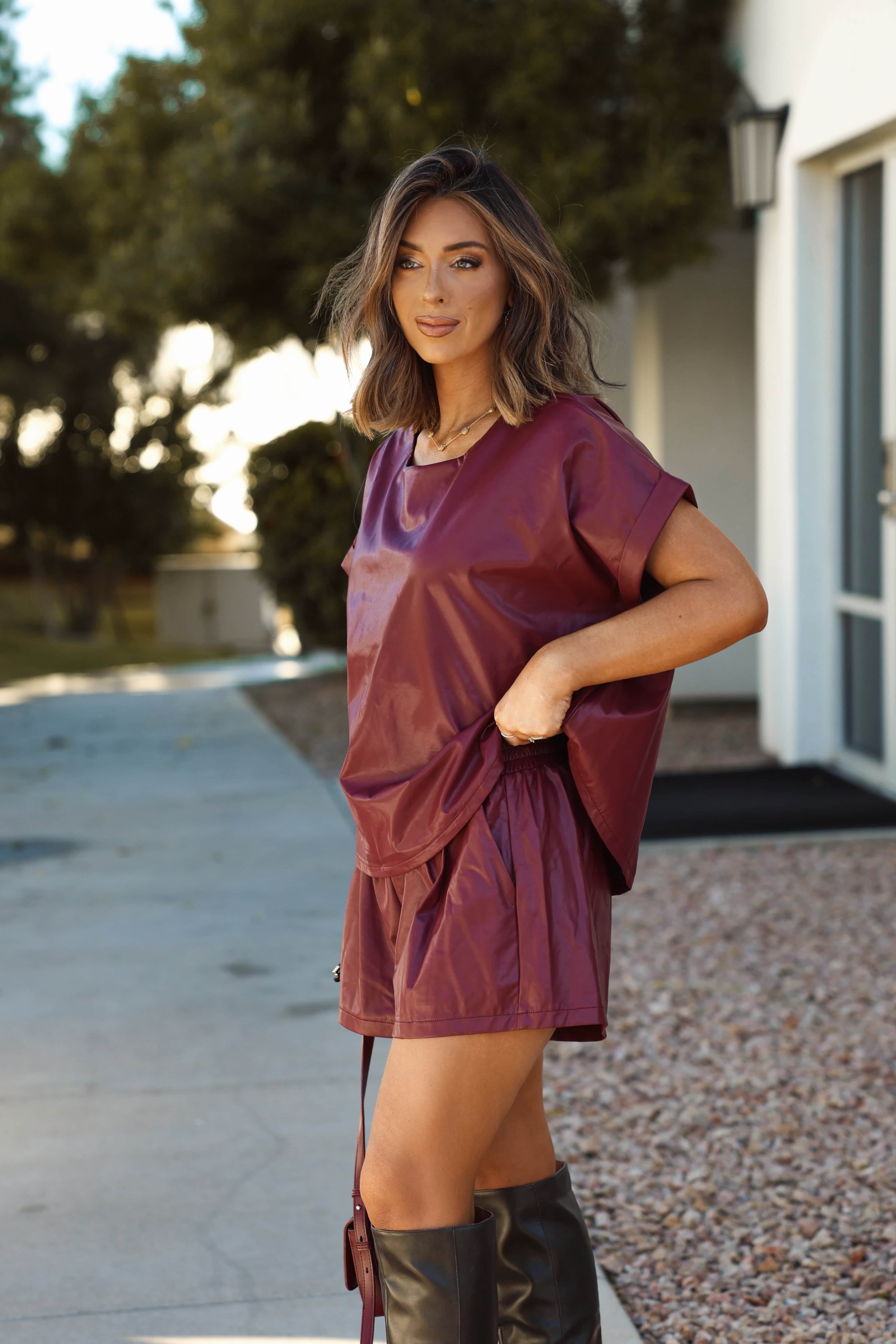 Bold Behavior Leather Top