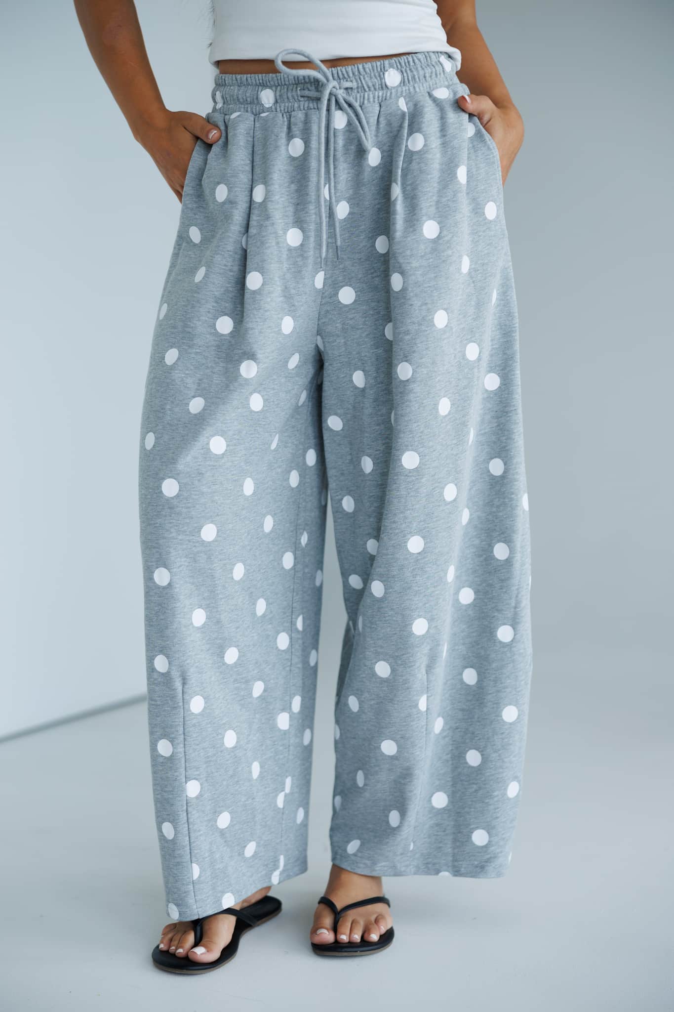 Polka Dot Barrel Sweatpants