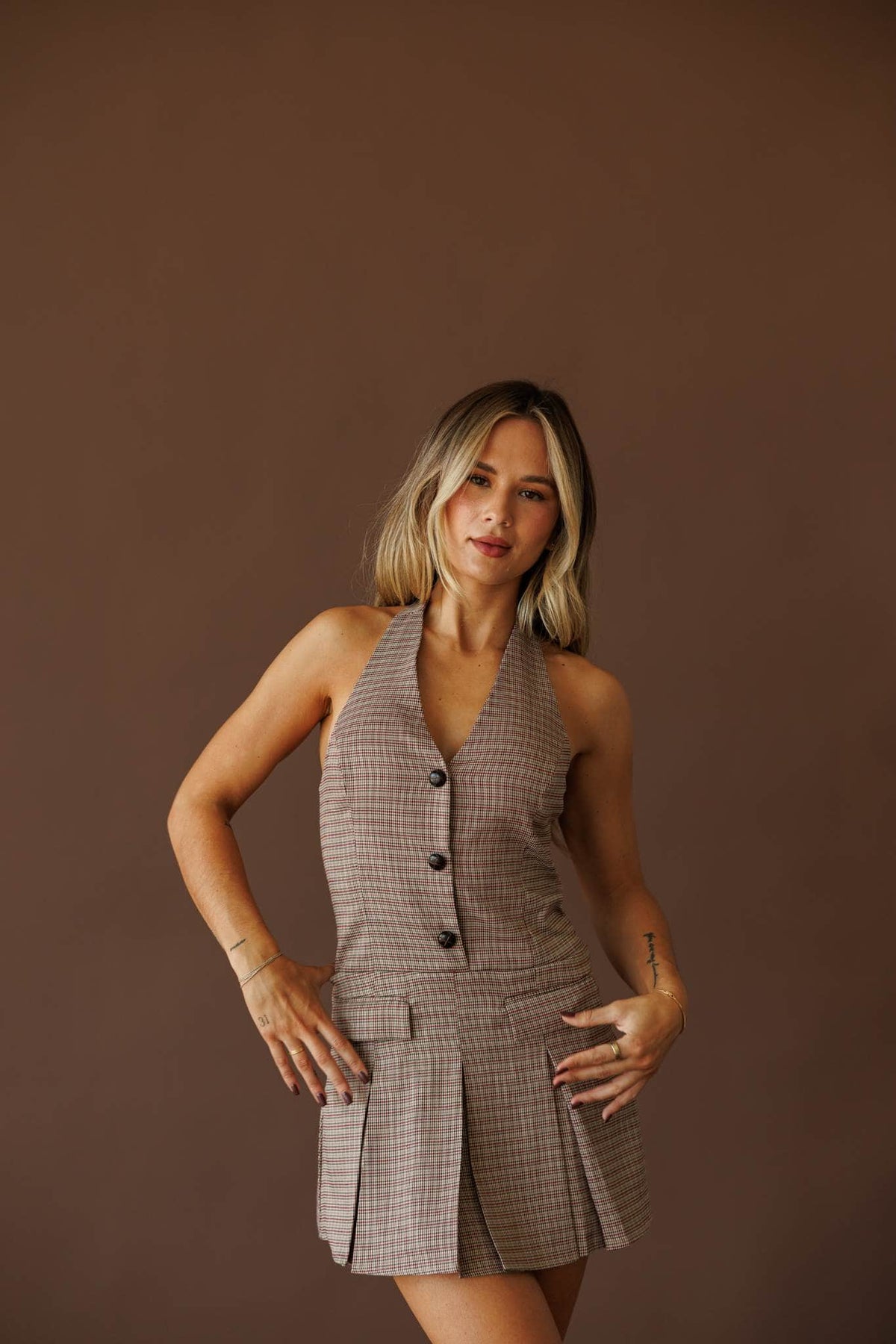 Collared mini dress