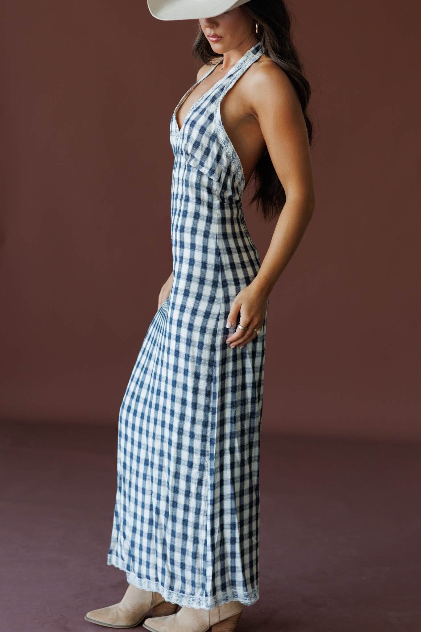 Amarillo Sky Plaid Dress