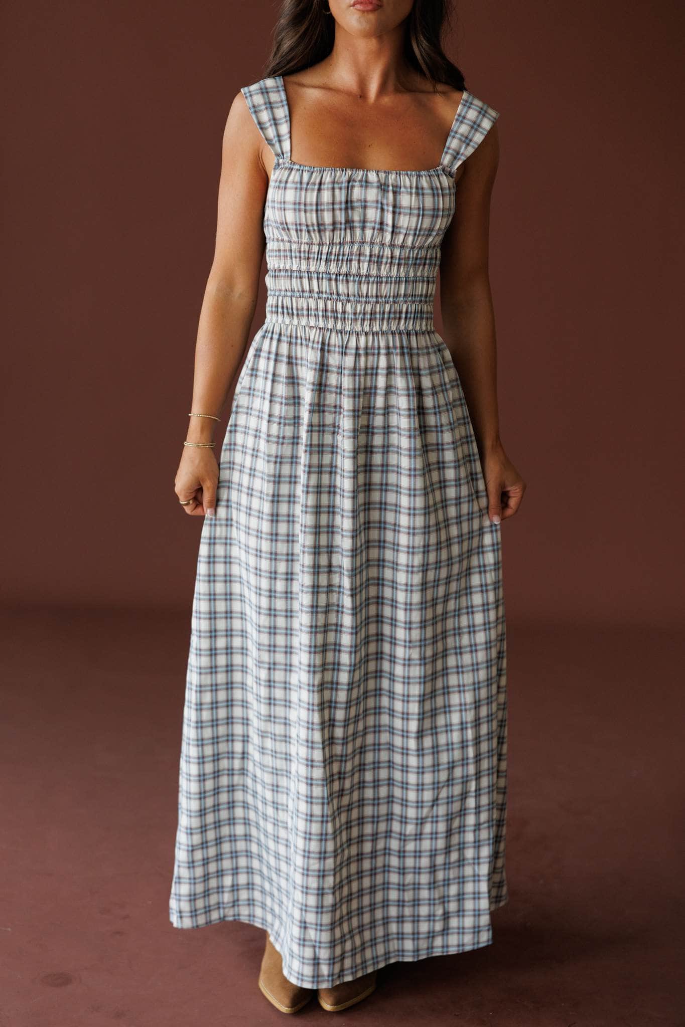 Properly Plaid Maxi Dress