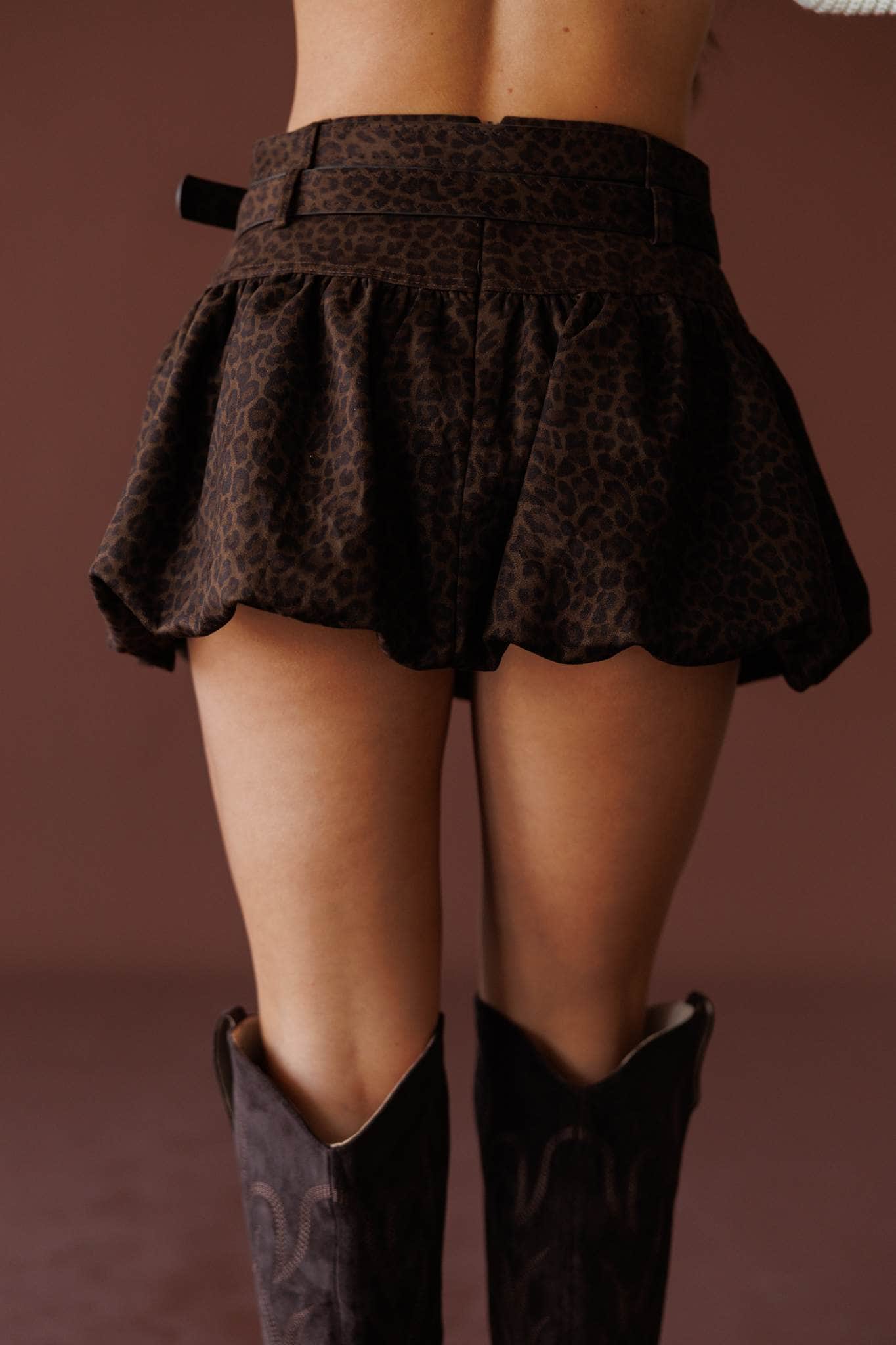 Leopard Bubble Skirt