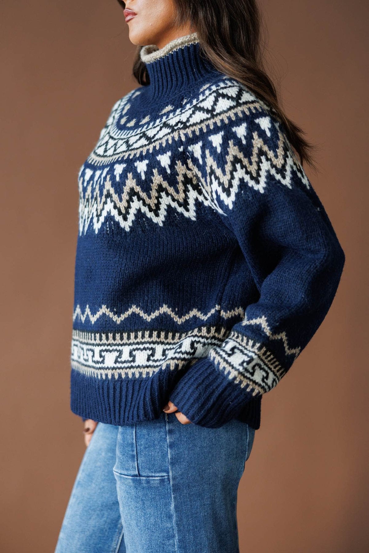 Fair Isle patterned sweater