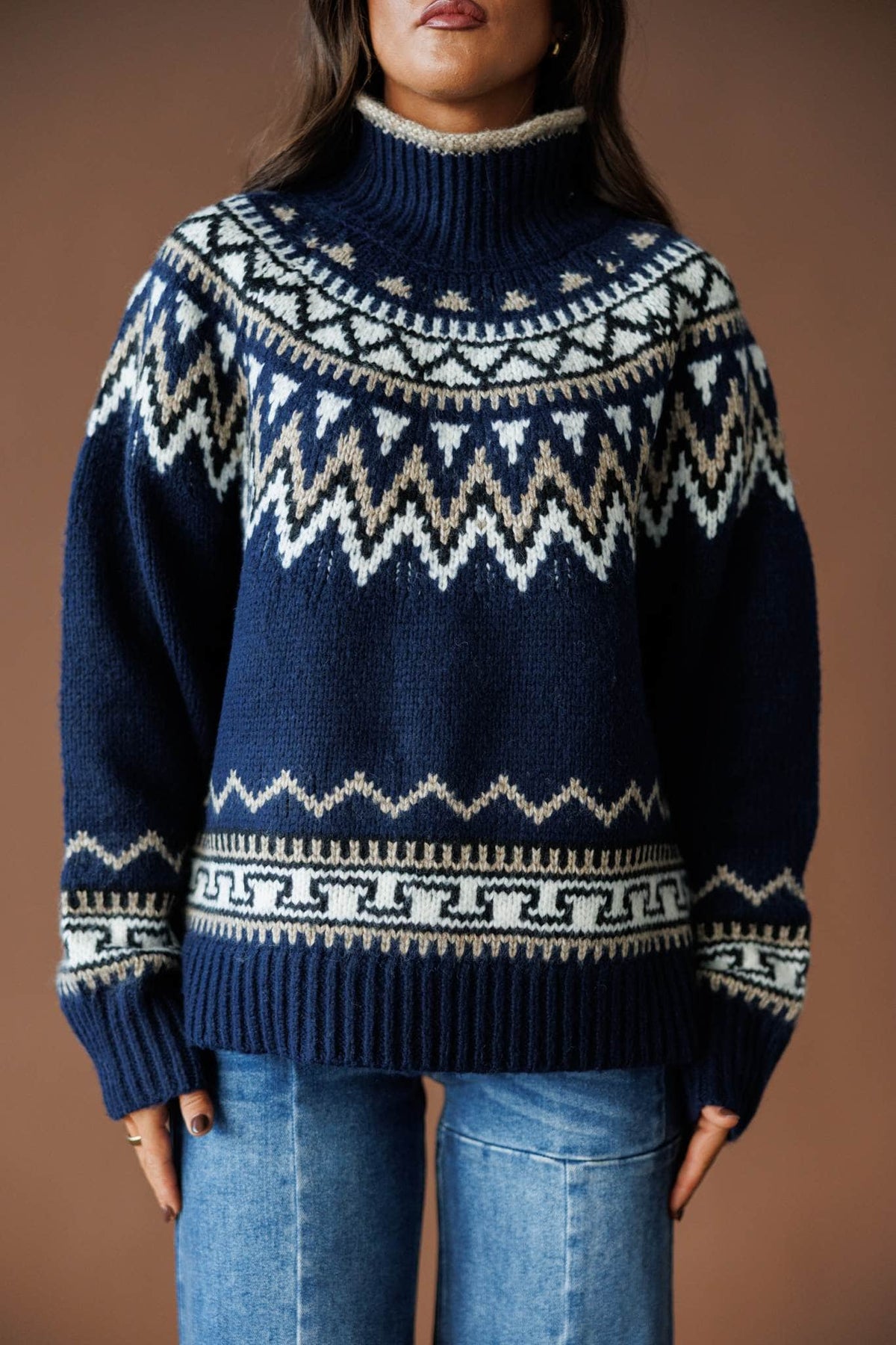 Fair Isle patterned sweater