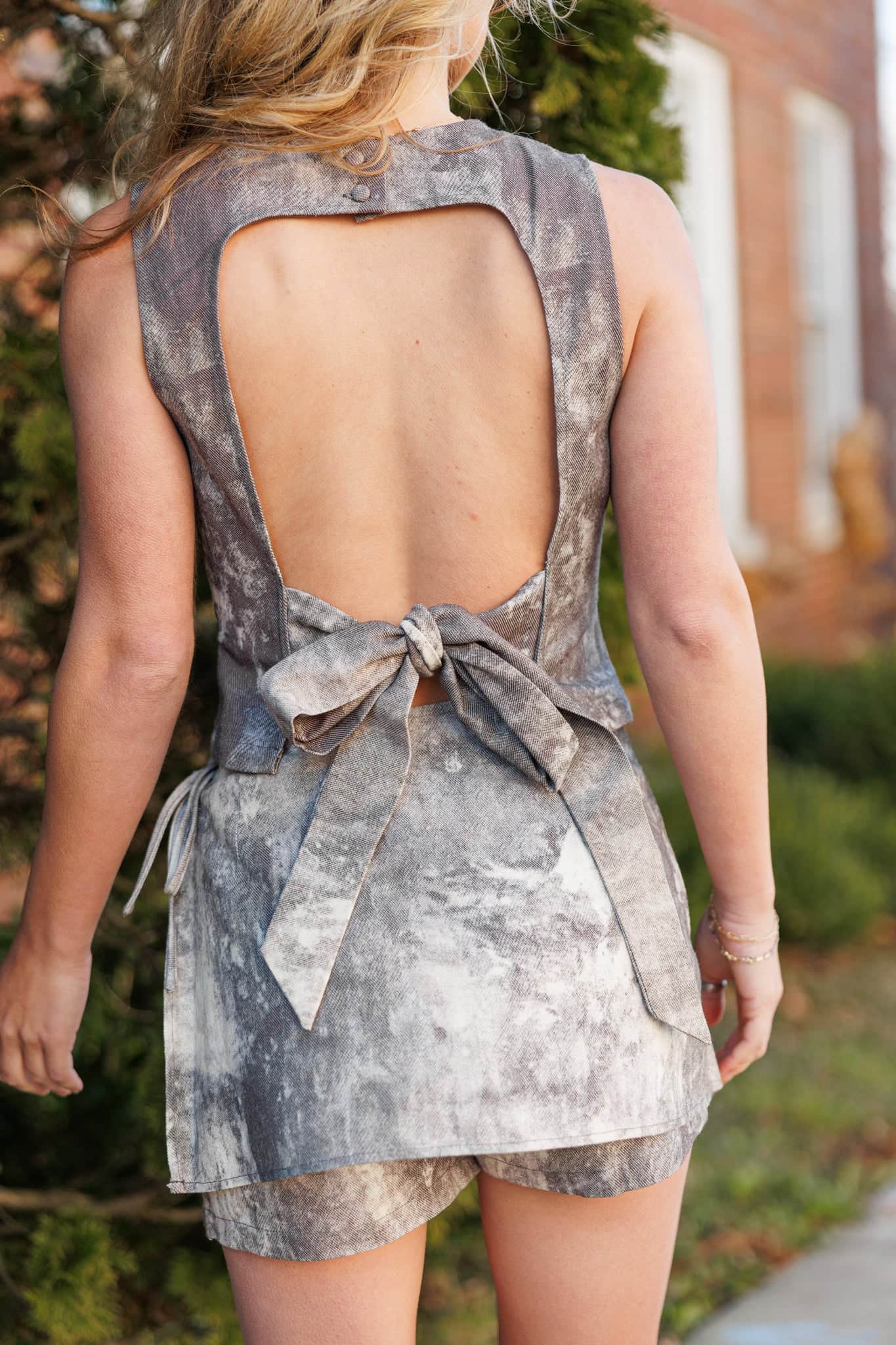 Stonewashed Denim Skort