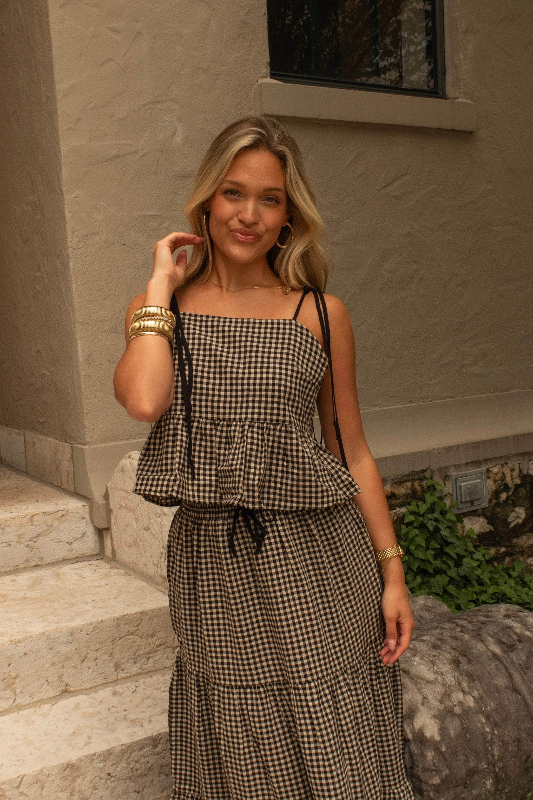 Gingham Grove Top