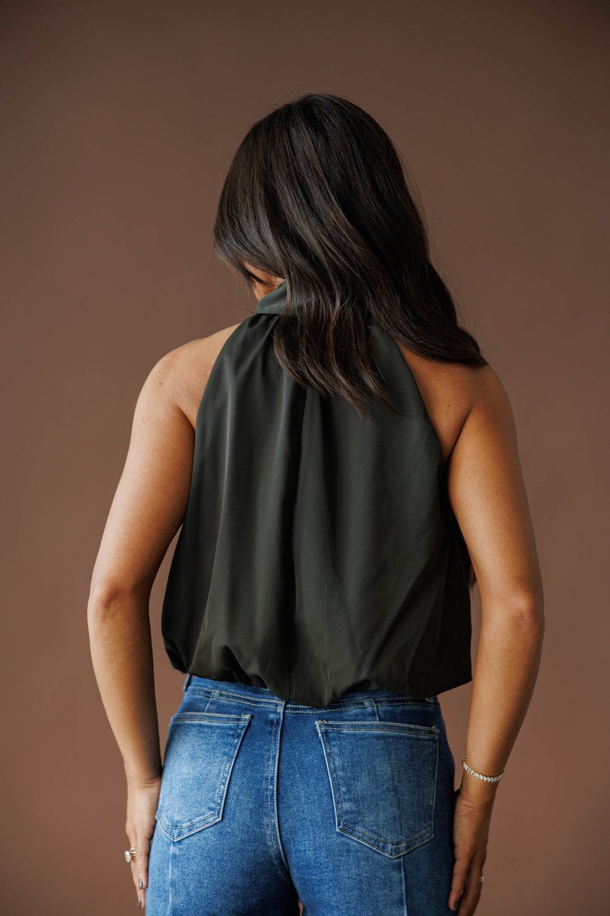 Tie neck blouse