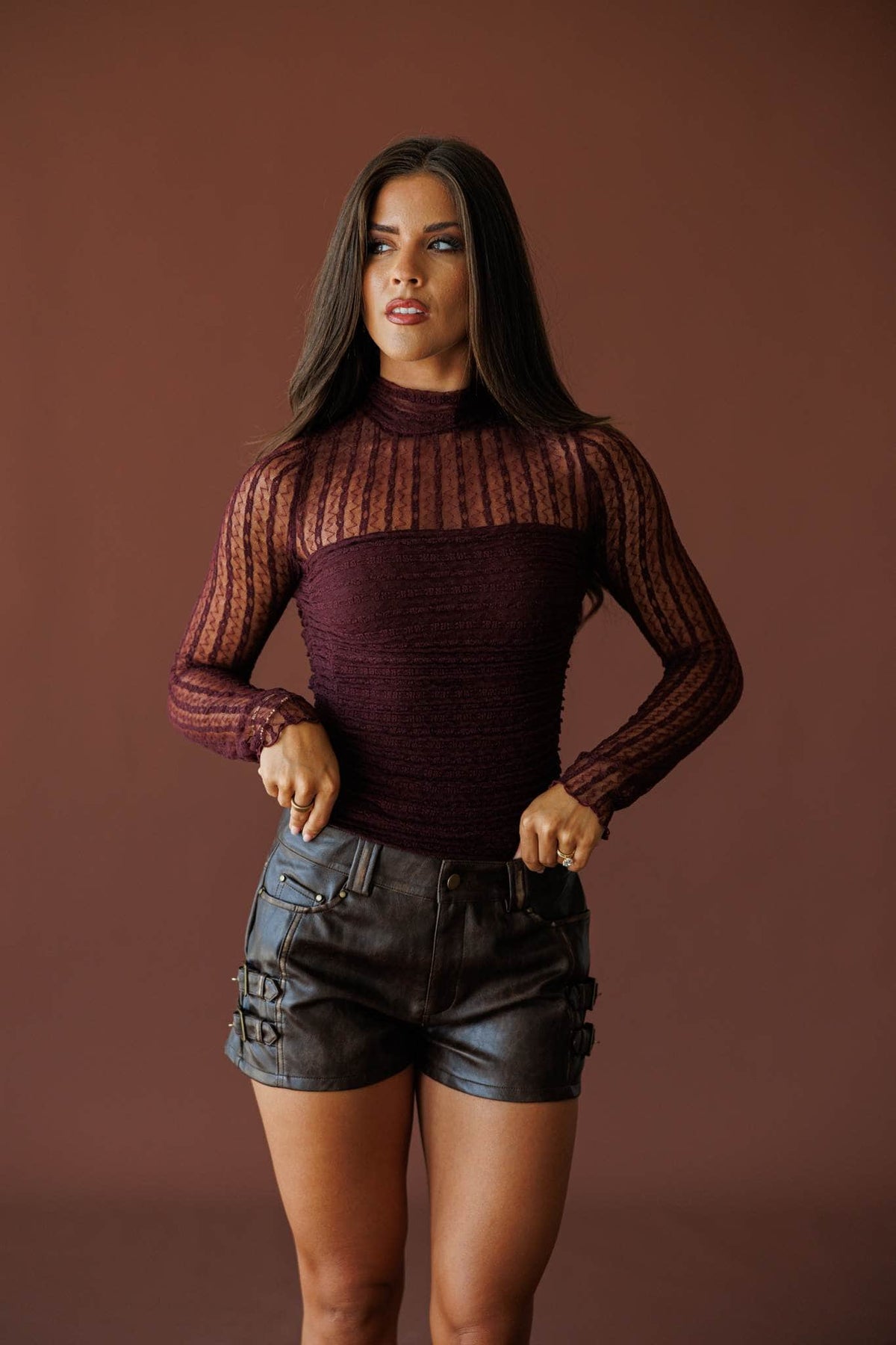 Broken Spoke Leather Shorts