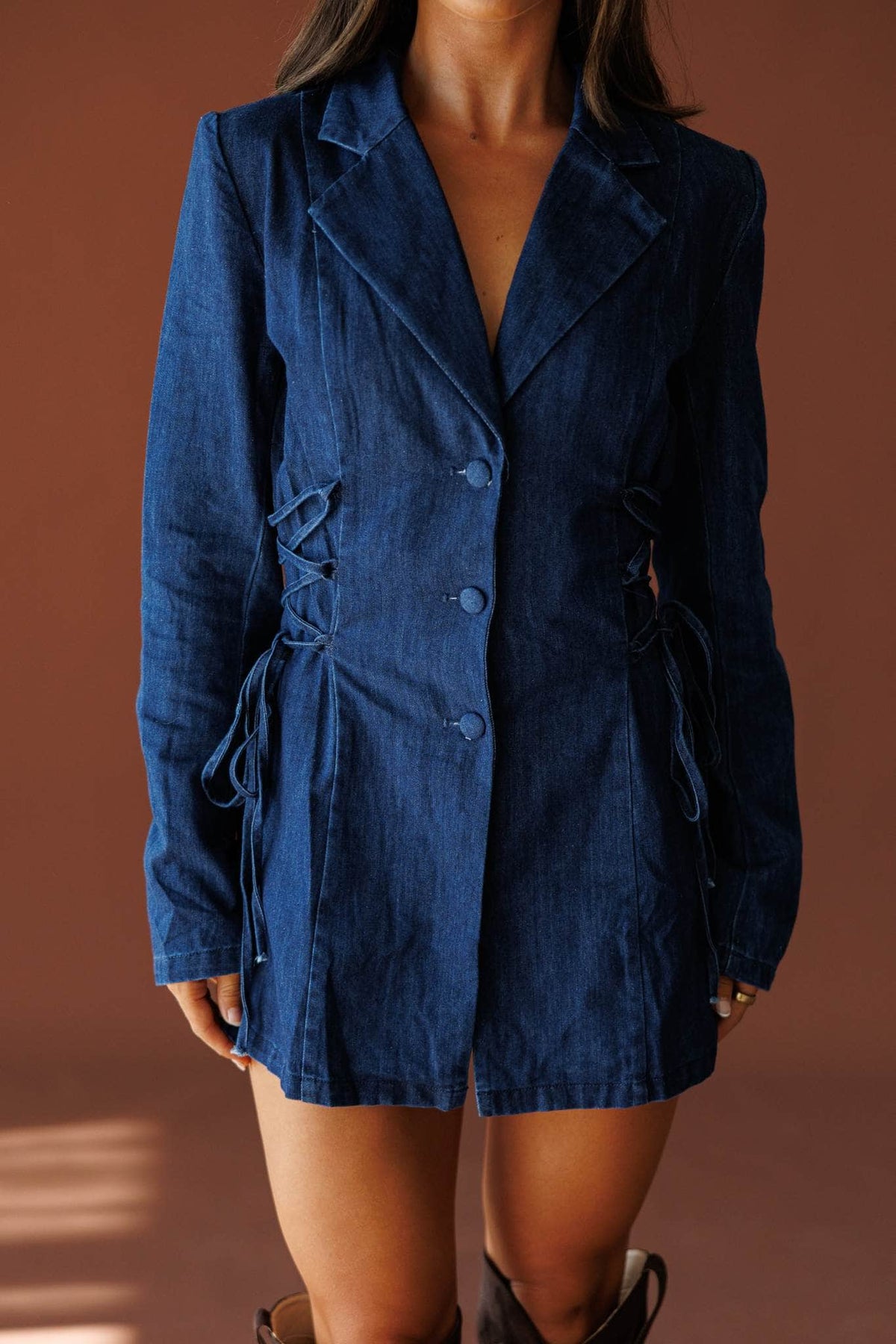 Denim Blazer Romper