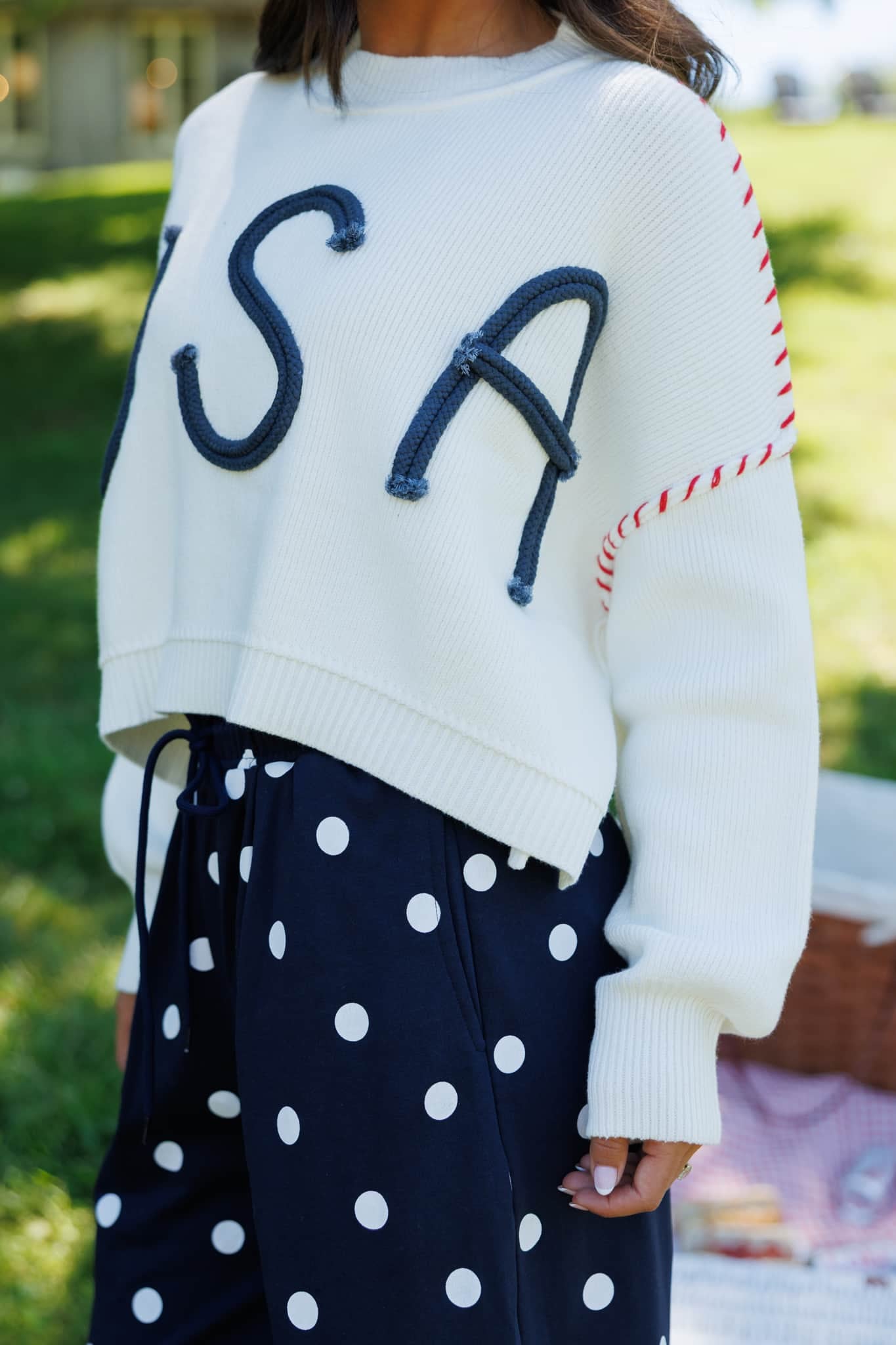 USA Stitched Sweater
