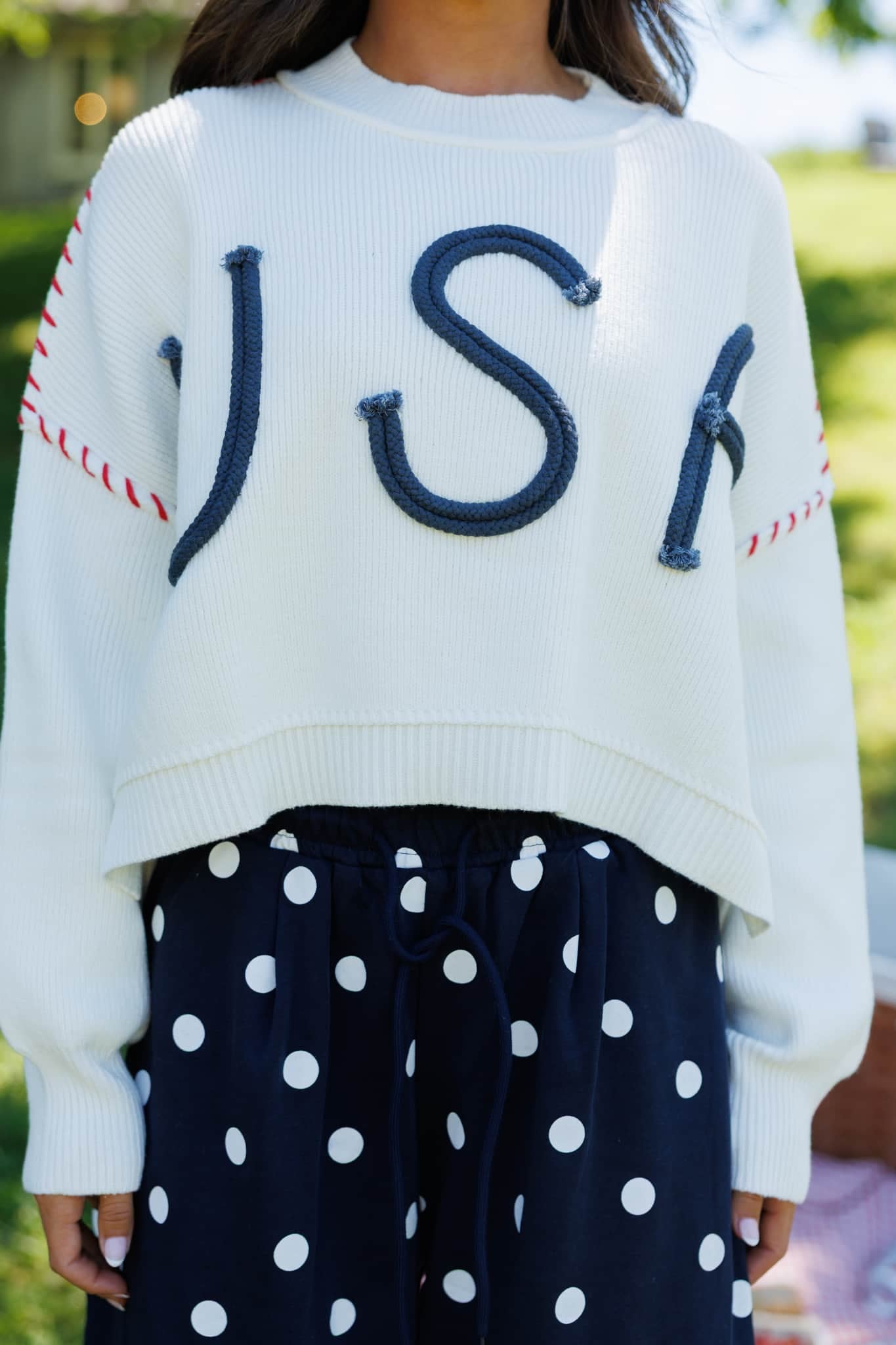 USA Stitched Sweater