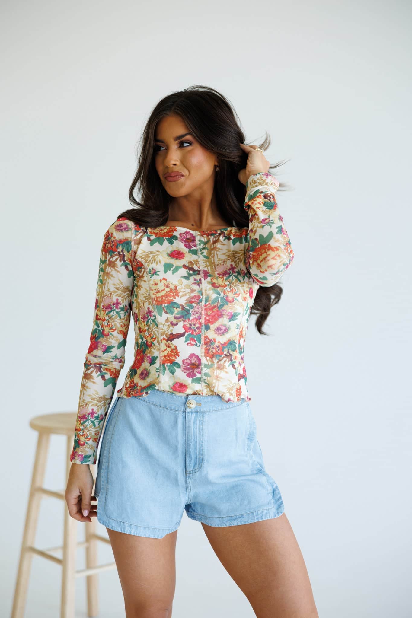 First Bloom Mesh Top