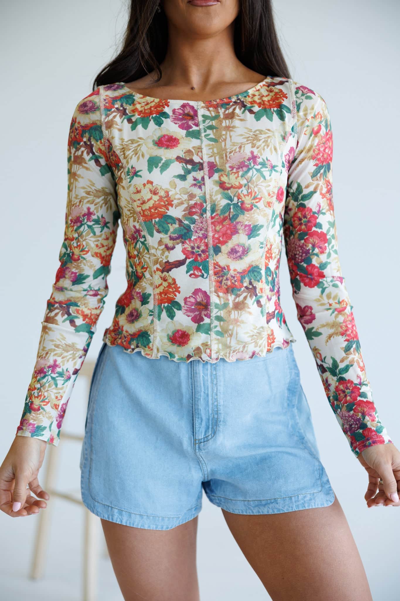 First Bloom Mesh Top