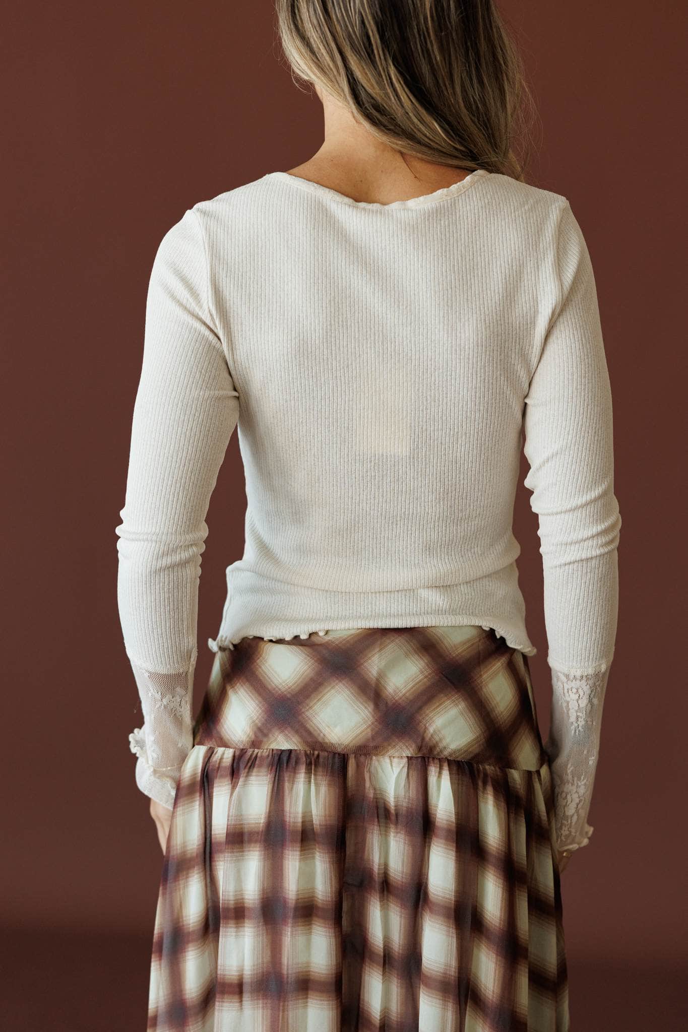 Knit Lace Mixed Top