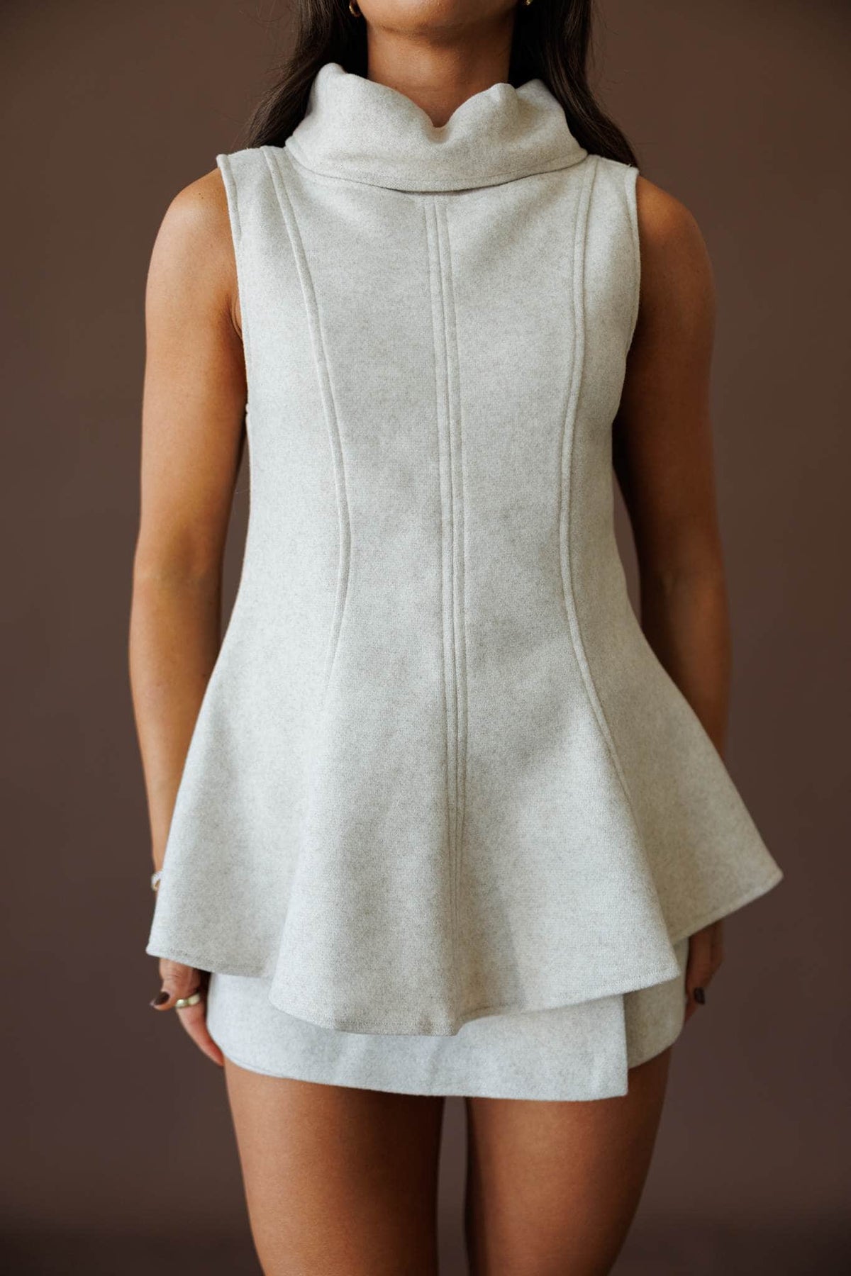 Peplum knit top