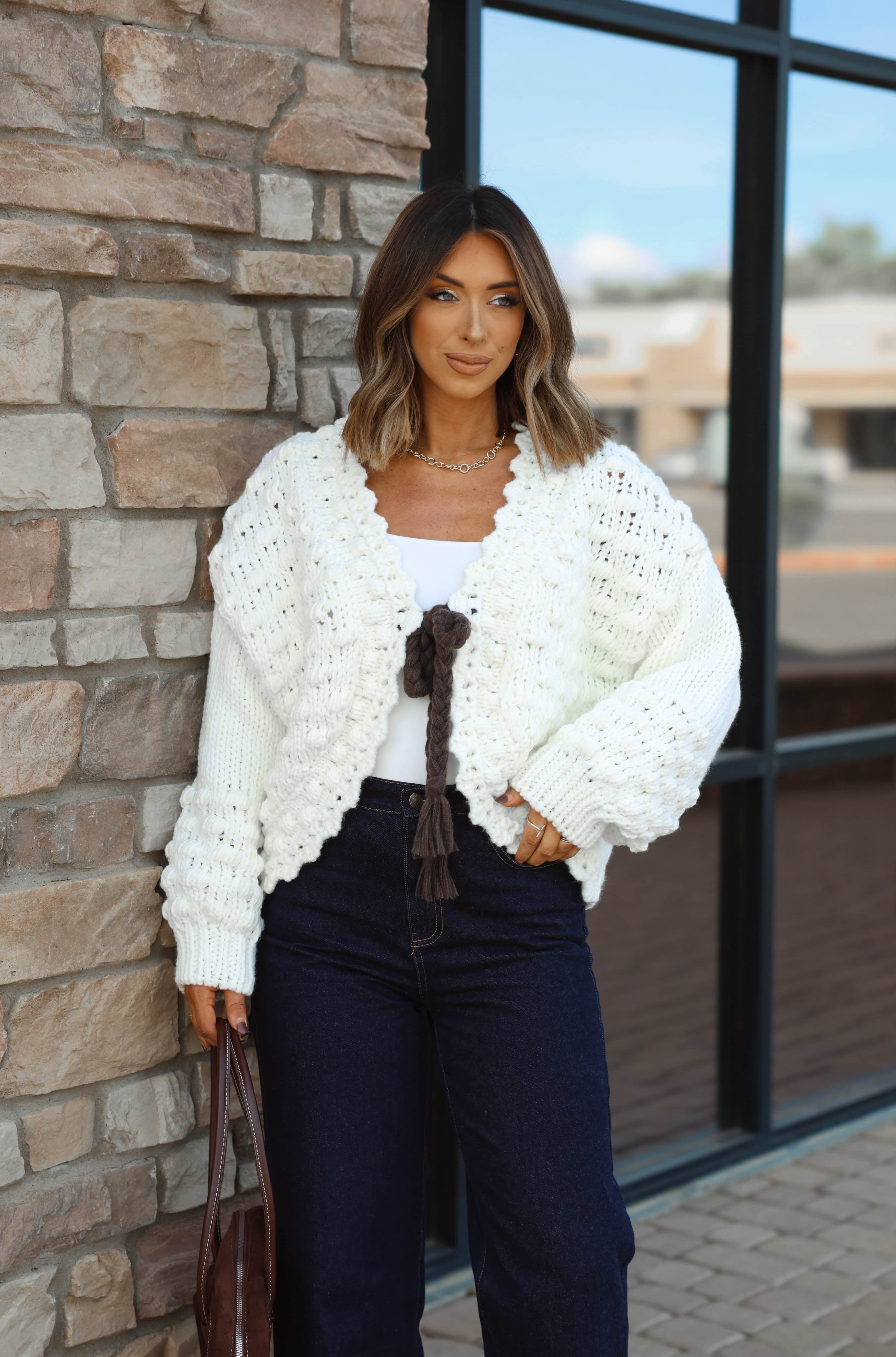 Winterlight Bow Cardigan